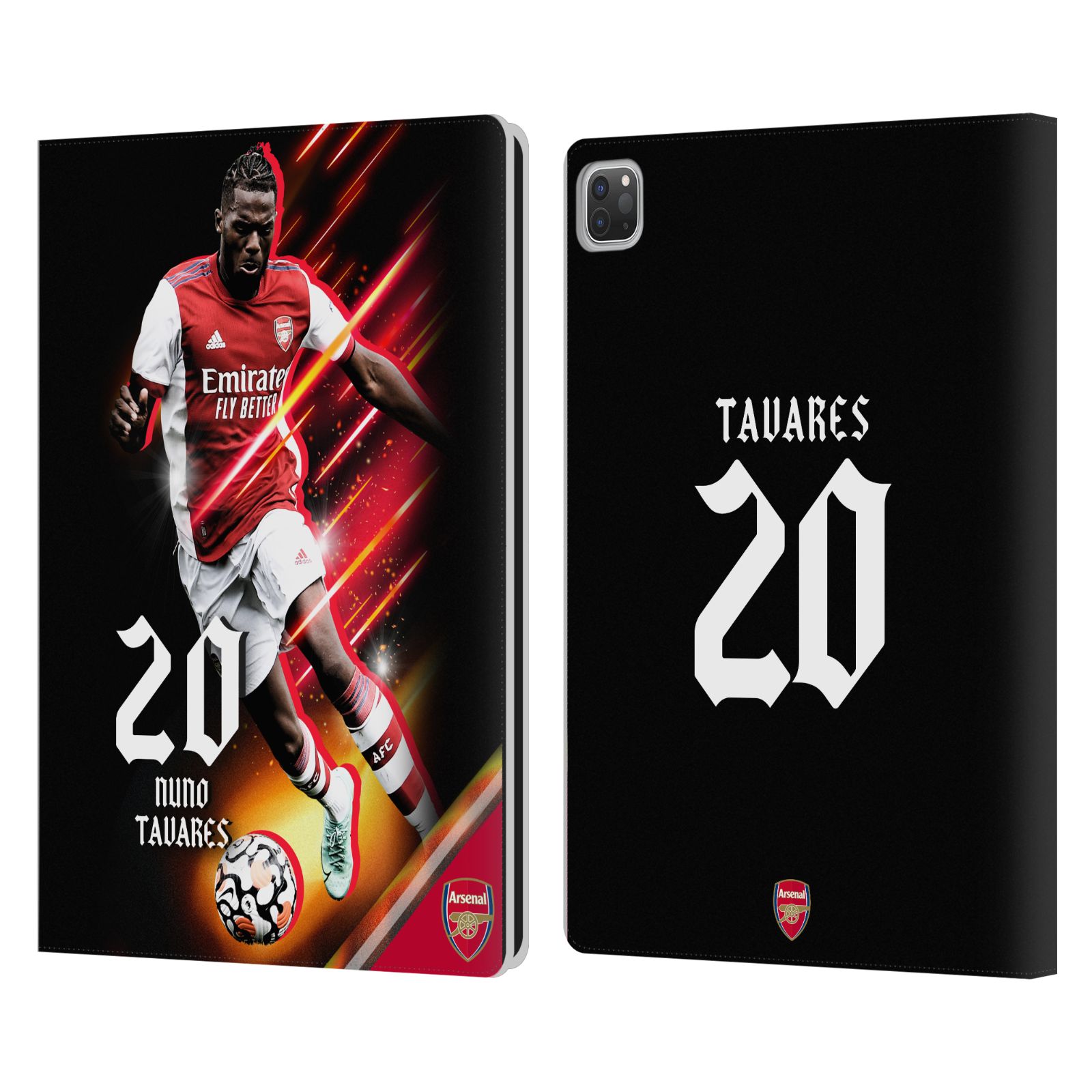 OFFICIAL ARSENAL FC 2021/22 FIRST TEAM LEATHER BOOK WALLET CASE FOR APPLE iPAD - Photo 15/15