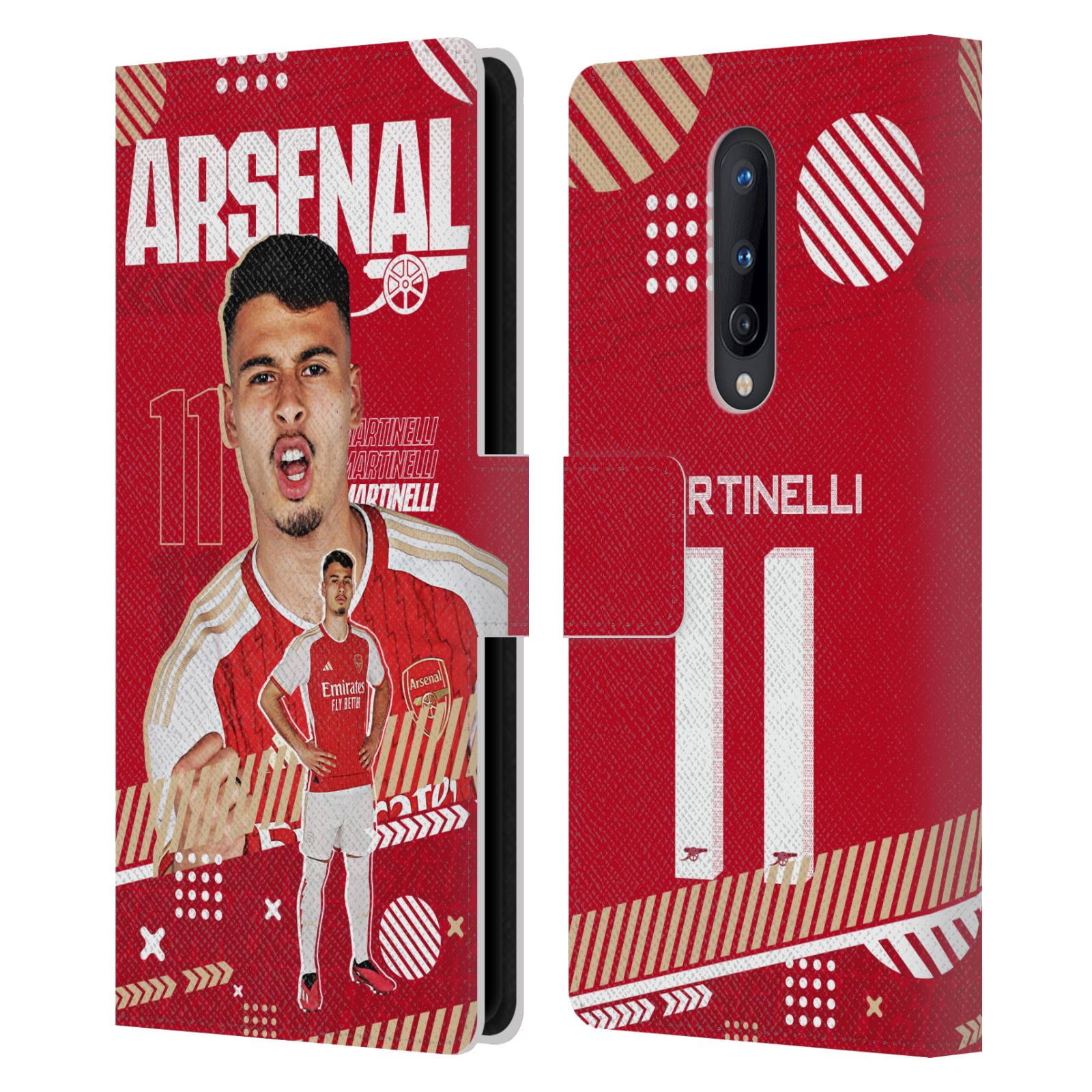 OFFICIAL ARSENAL FC 2023/24 FIRST TEAM LEATHER BOOK CASE FOR ONEPLUS PHONES - Picture 11 of 13