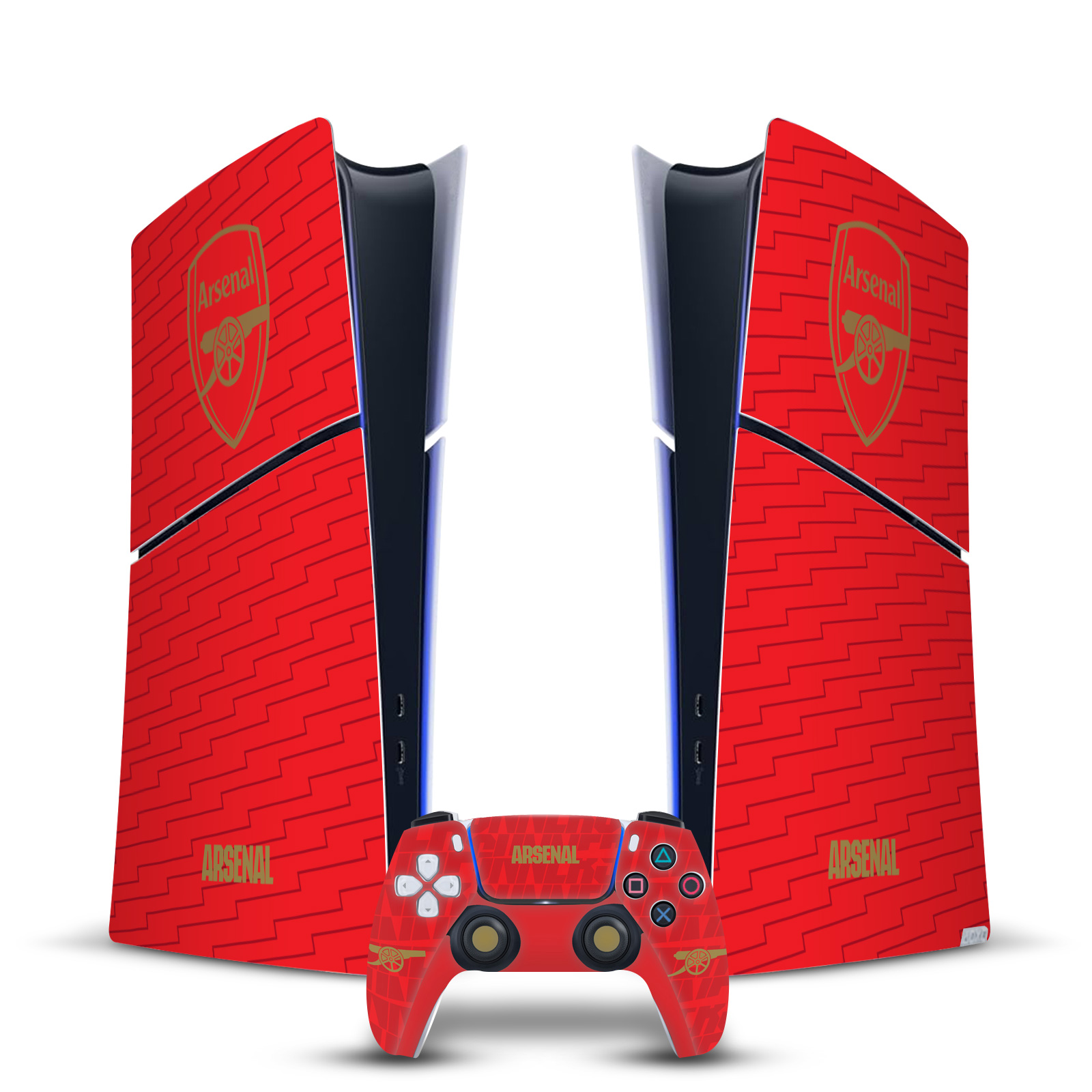 OFFICIAL ARSENAL FC LOGOS VINYL SKIN FOR PS5 SLIM DIGITAL CONSOLE & CONTROLLER