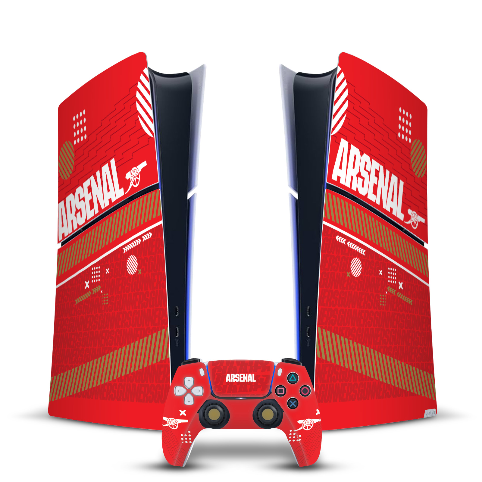 OFFICIAL ARSENAL FC LOGOS VINYL SKIN FOR PS5 SLIM DIGITAL CONSOLE & CONTROLLER