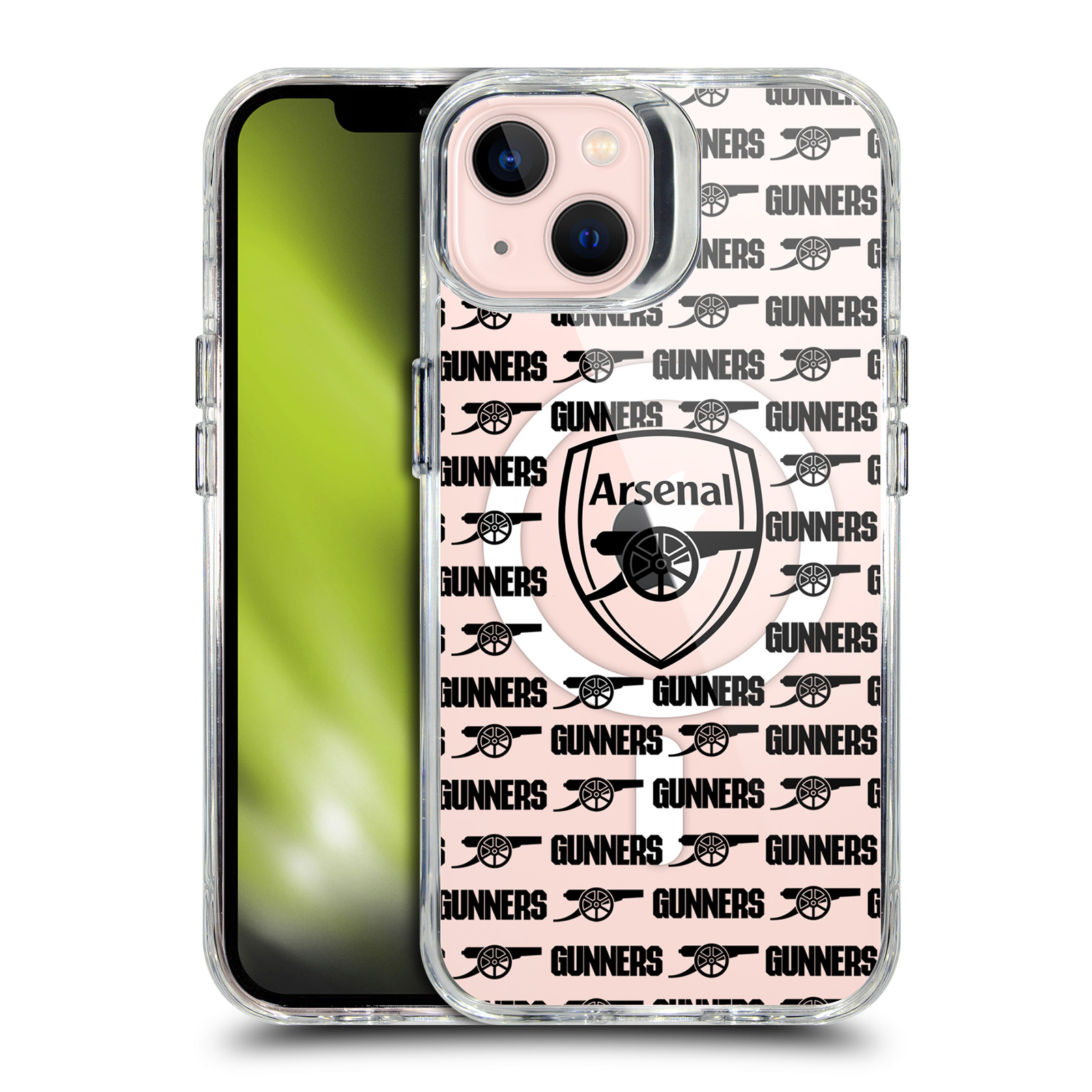 Gunners Pattern Clear MagSafe Case for iPhone 13
