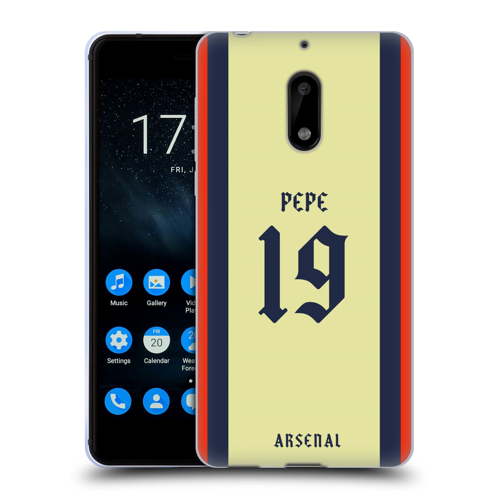 KIT OFICIAL DE GEL SUAVE ARSENAL FC 2021/22 PARA TELÉFONOS NOKIA 1 - Imagen 12 de 13