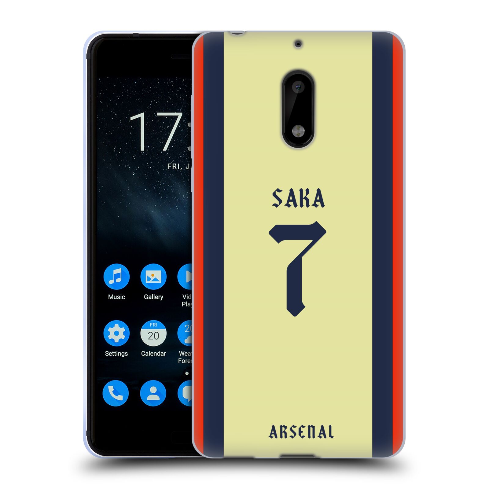KIT OFICIAL DE GEL SUAVE ARSENAL FC 2021/22 PARA TELÉFONOS NOKIA 1 - Imagen 9 de 13