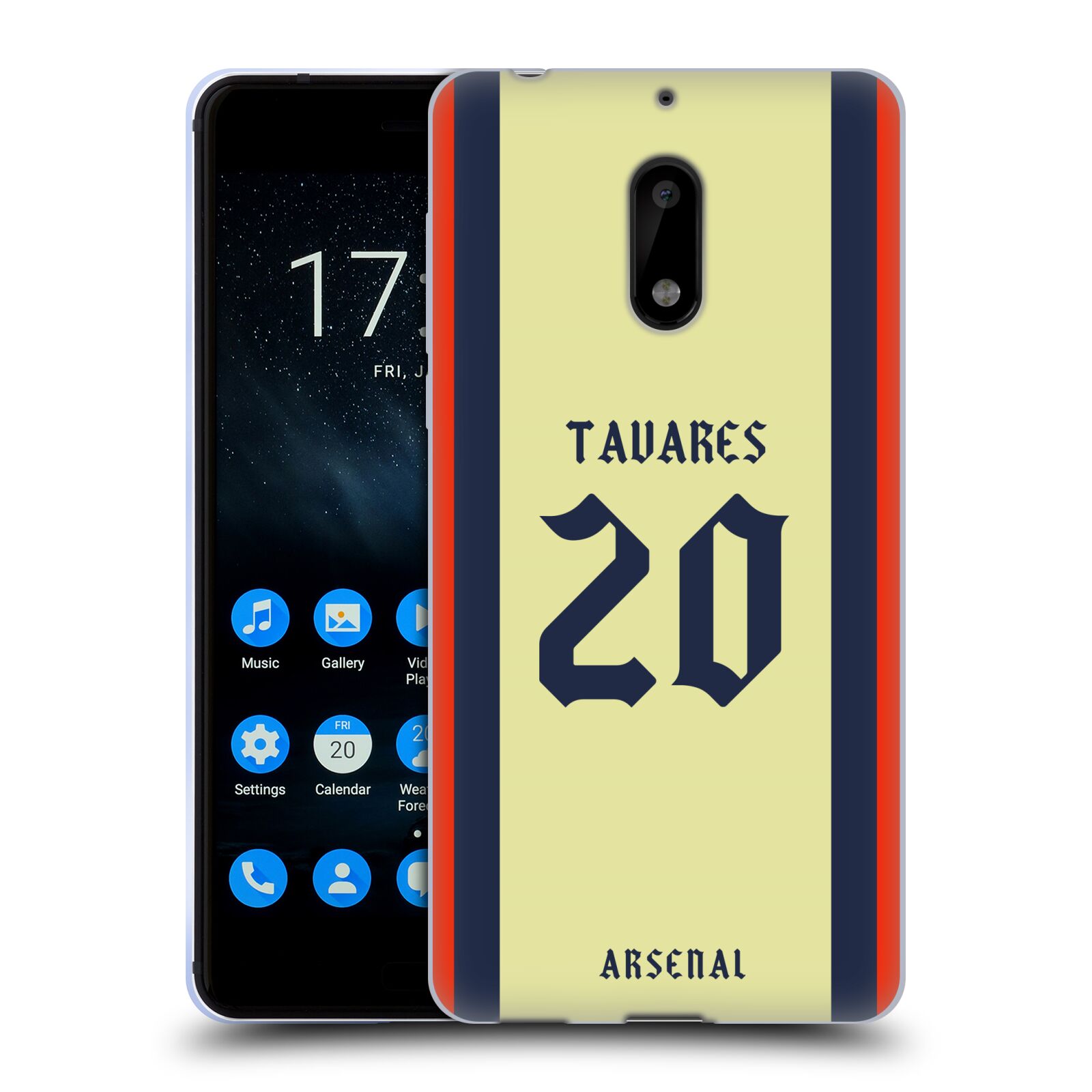 KIT OFICIAL DE GEL SUAVE ARSENAL FC 2021/22 PARA TELÉFONOS NOKIA 1 - Imagen 13 de 13