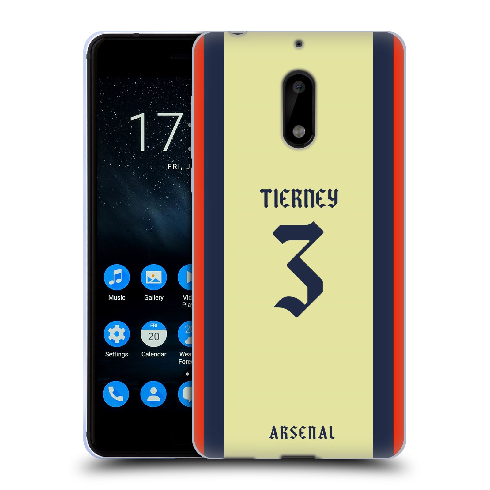 KIT OFICIAL DE GEL SUAVE ARSENAL FC 2021/22 PARA TELÉFONOS NOKIA 1 - Imagen 11 de 13