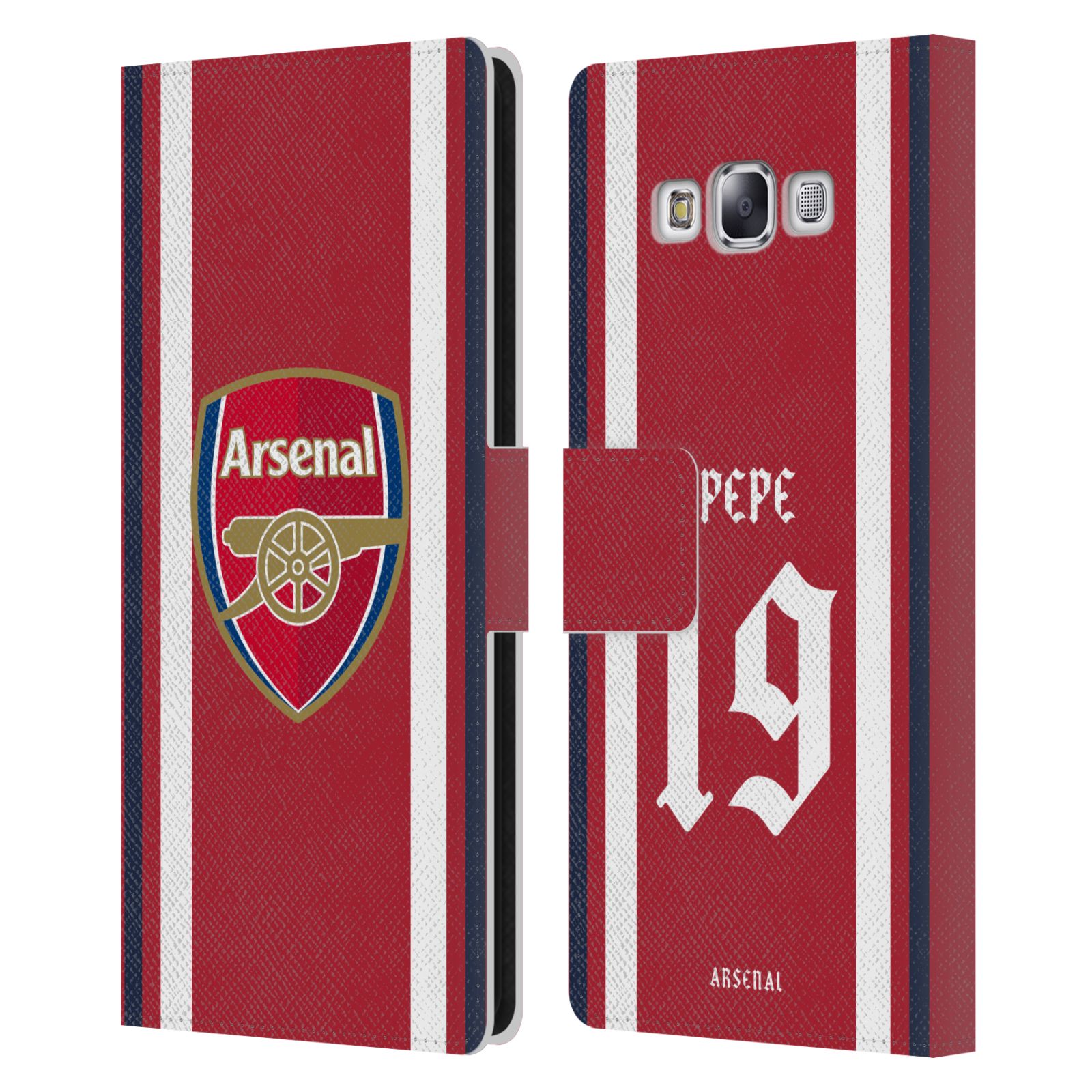 ARSENAL FC 2021/22 PLAYERS HOME KIT LEATHER BOOK CASE FOR SAMSUNG PHONES 3
