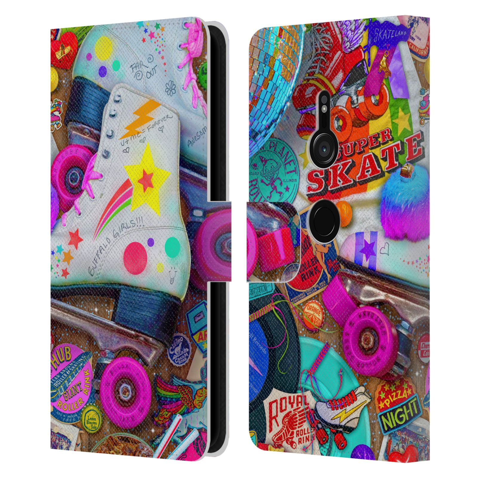 OFFICIAL AIMEE STEWART COLOURFUL SWEETS LEATHER BOOK CASE FOR SONY PHONES 1 - Picture 12 of 12
