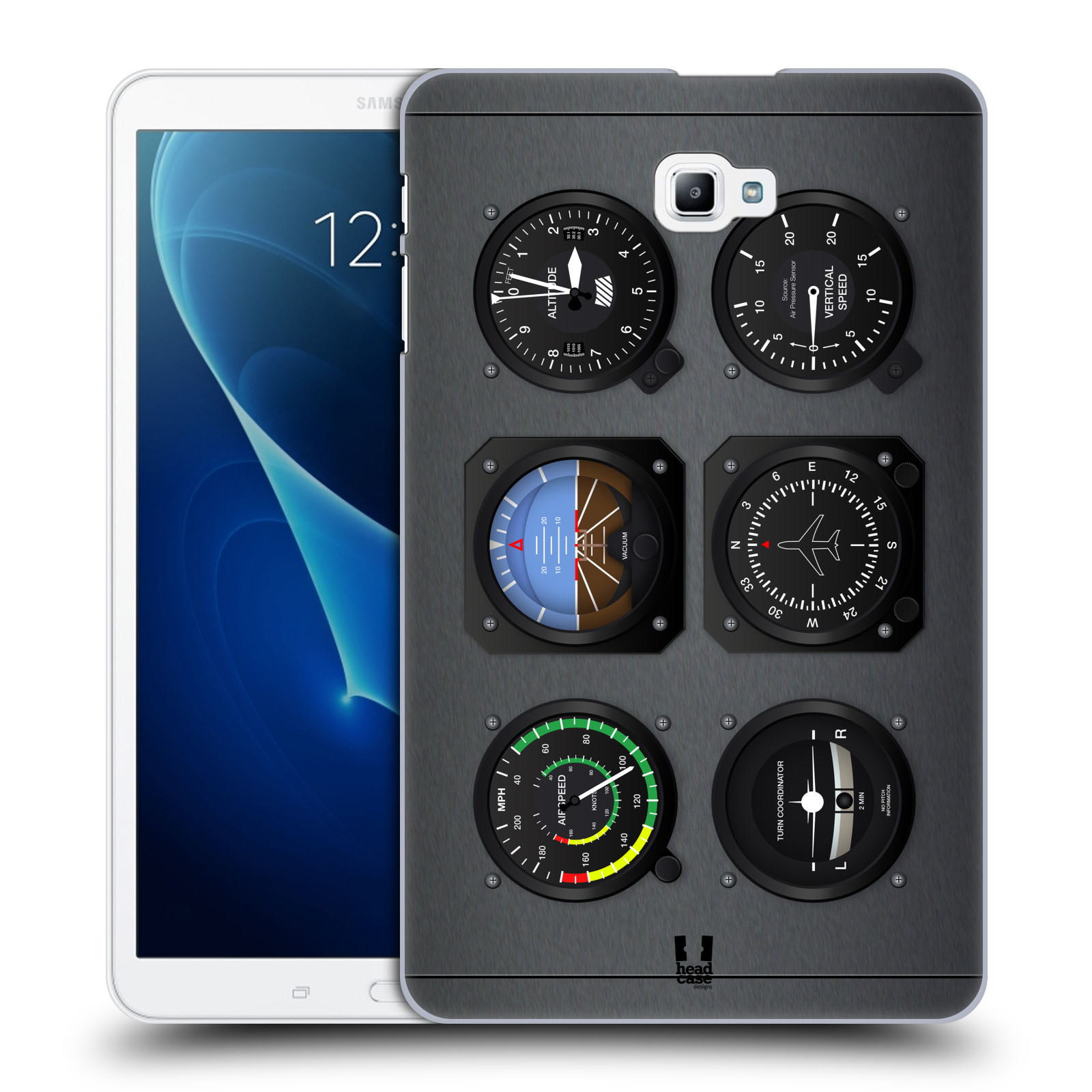 HEAD CASE AIRCRAFT COCKPIT DASHBOARD BACK CASE & WALLPAPER FOR SAMSUNG TABLETS 1 - Picture 9 of 11