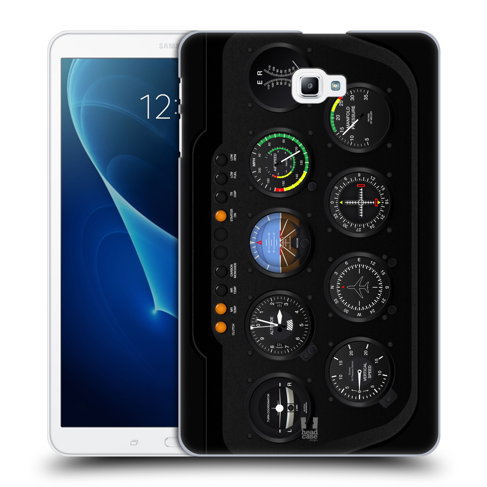 HEAD CASE AIRCRAFT COCKPIT DASHBOARD BACK CASE & WALLPAPER FOR SAMSUNG TABLETS 1 - Picture 10 of 11