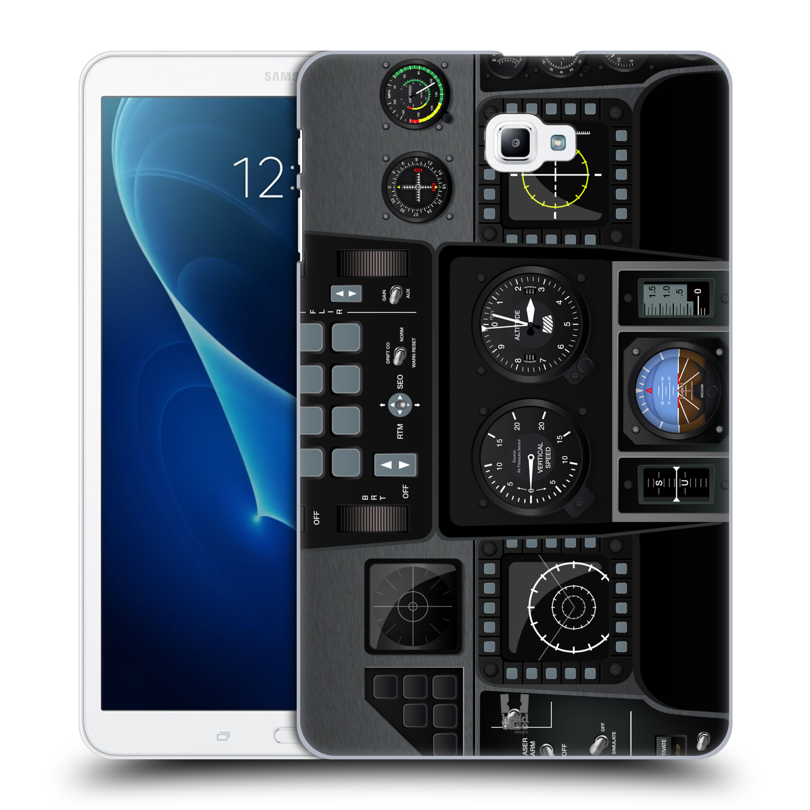 HEAD CASE AIRCRAFT COCKPIT DASHBOARD BACK CASE & WALLPAPER FOR SAMSUNG TABLETS 1 - Picture 11 of 11