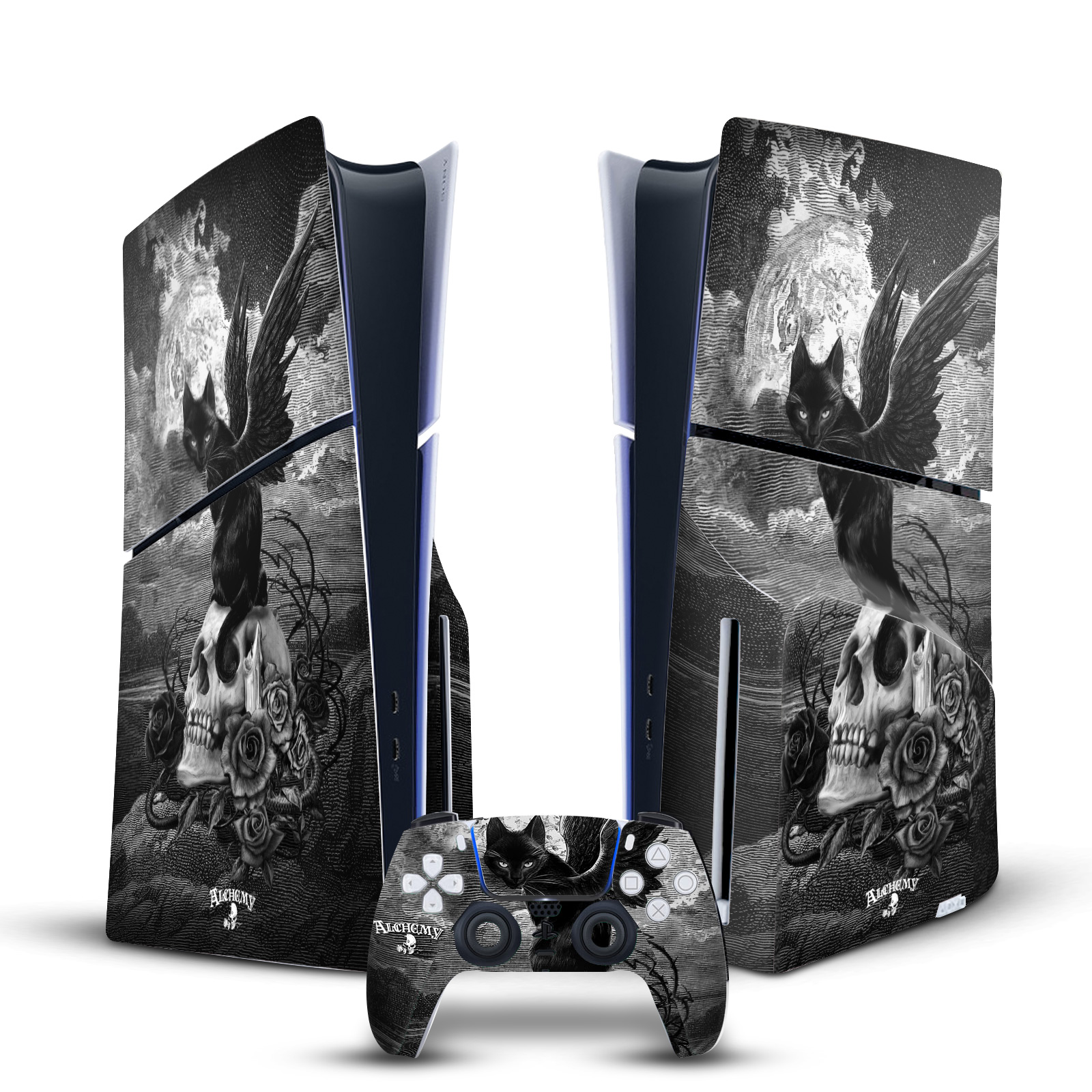 OFFICIAL ALCHEMY GOTHIC GOTHIC VINYL SKIN FOR PS5 SLIM DISC CONSOLE & CONTROLLER