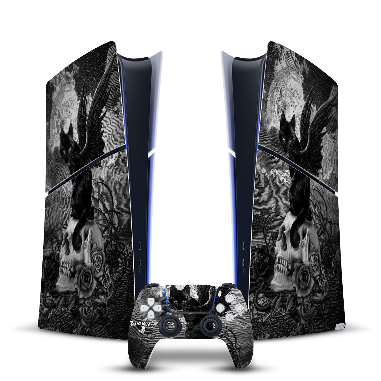 ALCHEMY GOTHIC GOTHIC VINYL SKIN DECAL FOR PS5 SLIM DIGITAL CONSOLE & CONTROLLER