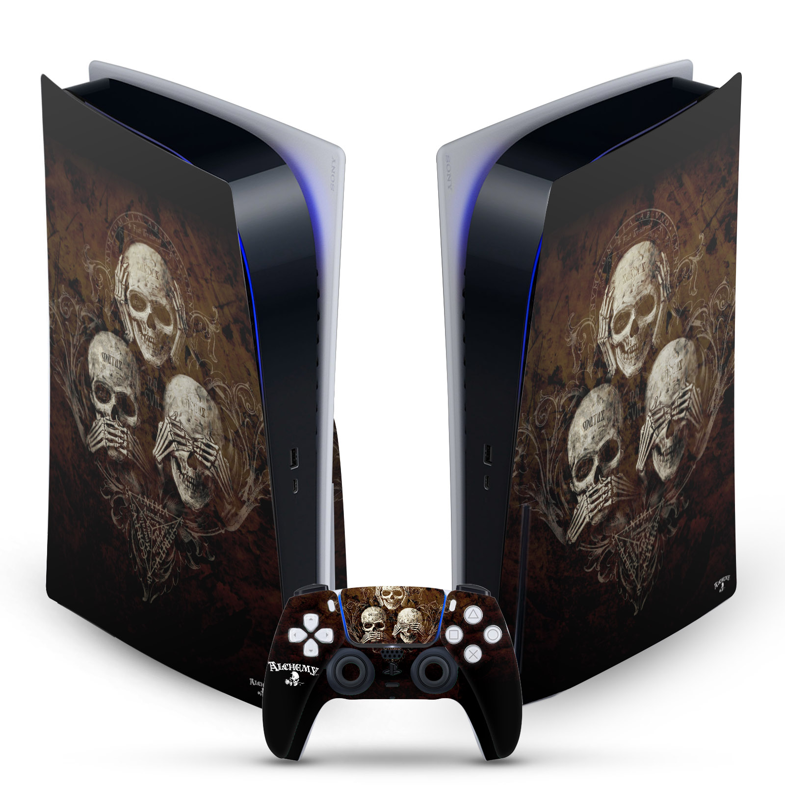 OFFICIAL ALCHEMY GOTHIC GOTHIC VINYL SKIN DECAL FOR SONY PS5 DISC EDITION BUNDLE