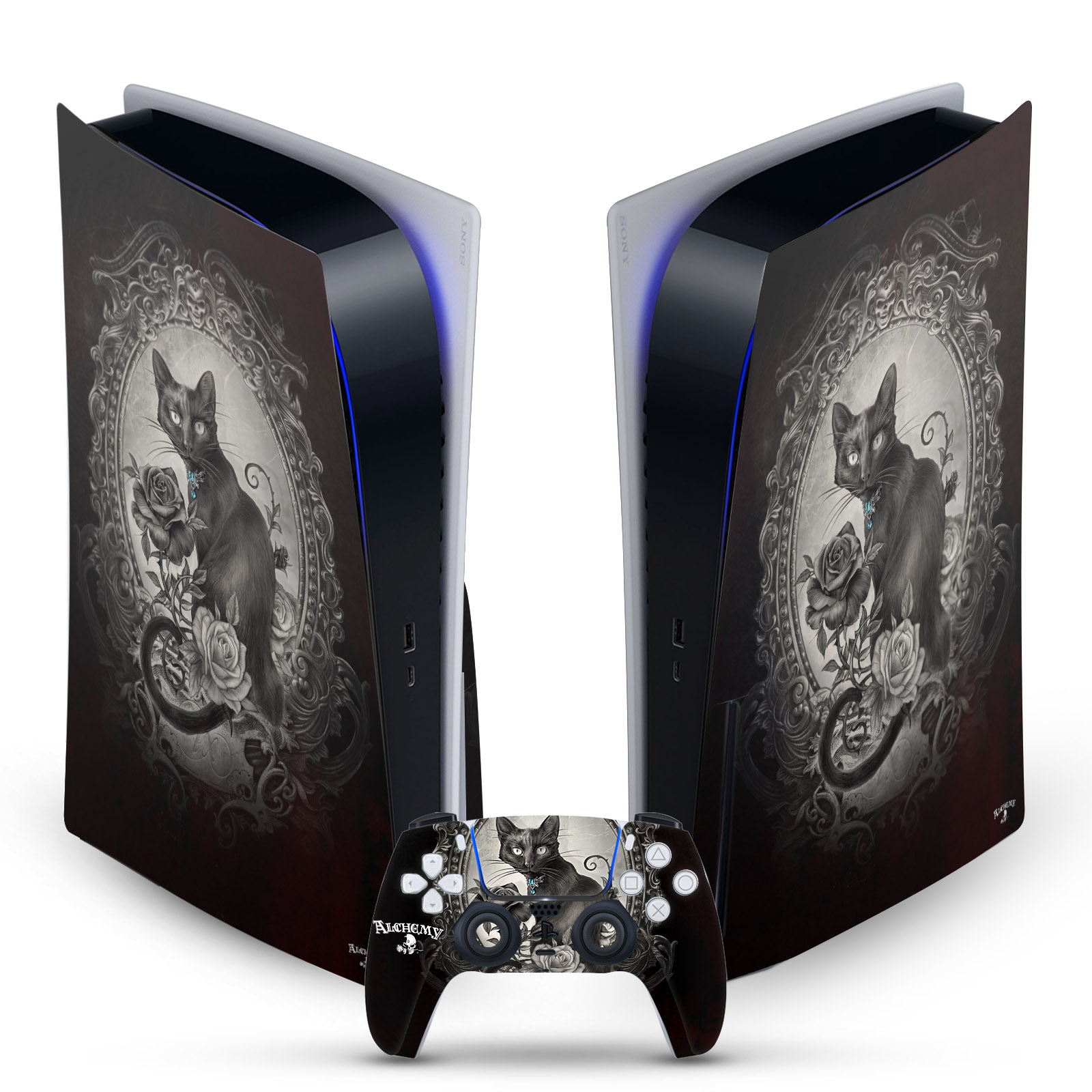 OFFICIAL ALCHEMY GOTHIC GOTHIC VINYL SKIN DECAL FOR SONY PS5 DISC EDITION BUNDLE