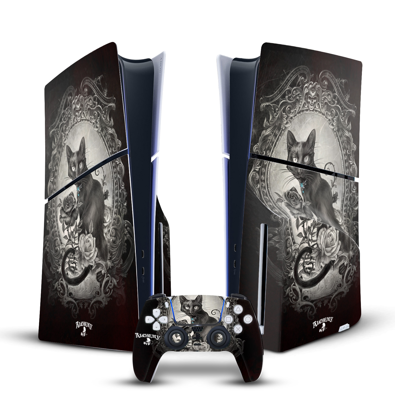 OFFICIAL ALCHEMY GOTHIC GOTHIC VINYL SKIN FOR PS5 SLIM DISC CONSOLE & CONTROLLER