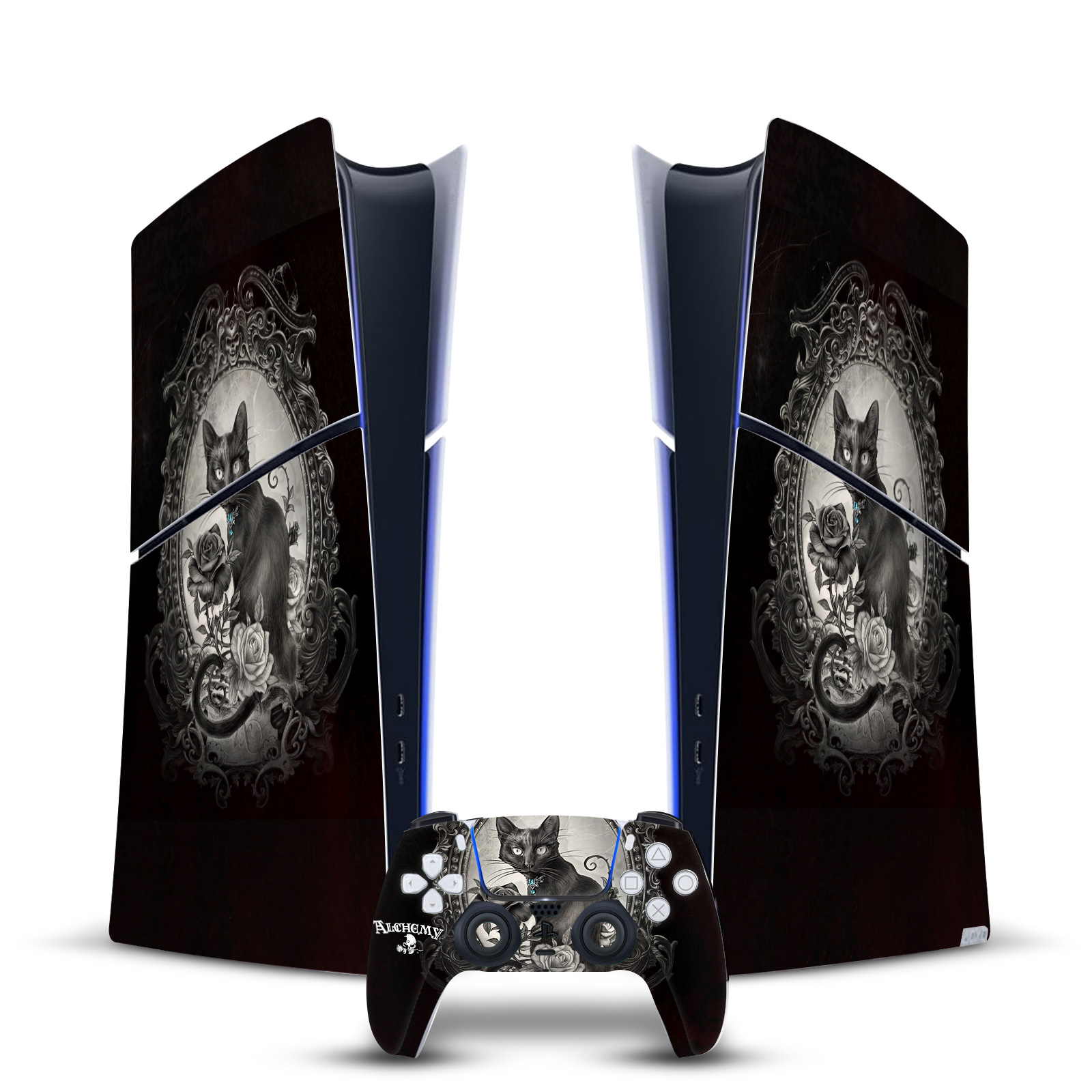 ALCHEMY GOTHIC GOTHIC VINYL SKIN DECAL FOR PS5 SLIM DIGITAL CONSOLE & CONTROLLER