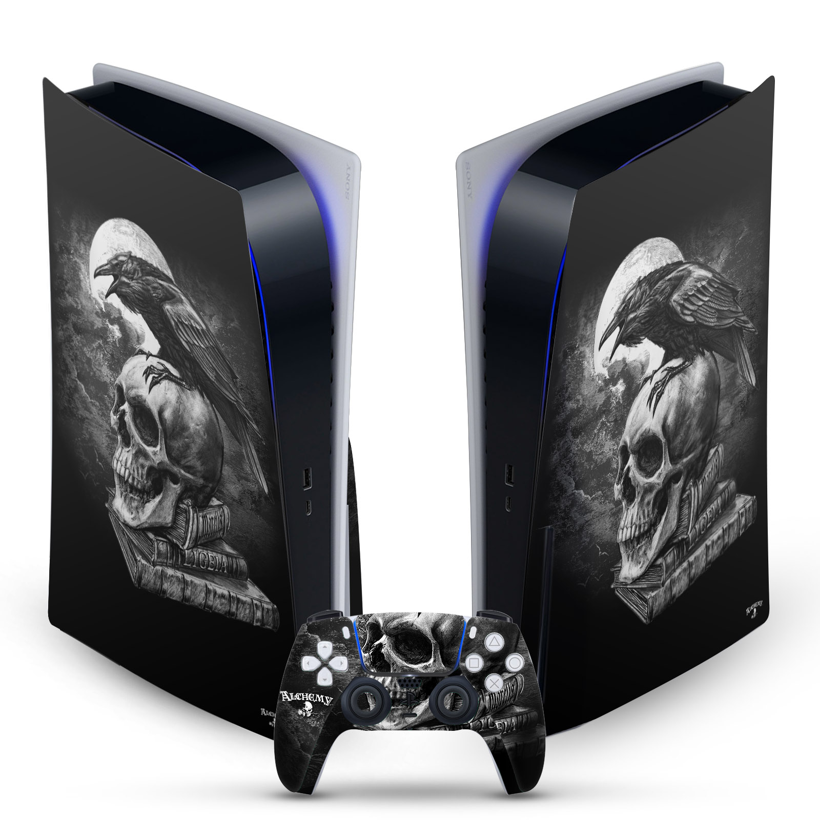 OFFICIAL ALCHEMY GOTHIC GOTHIC VINYL SKIN DECAL FOR SONY PS5 DISC EDITION BUNDLE