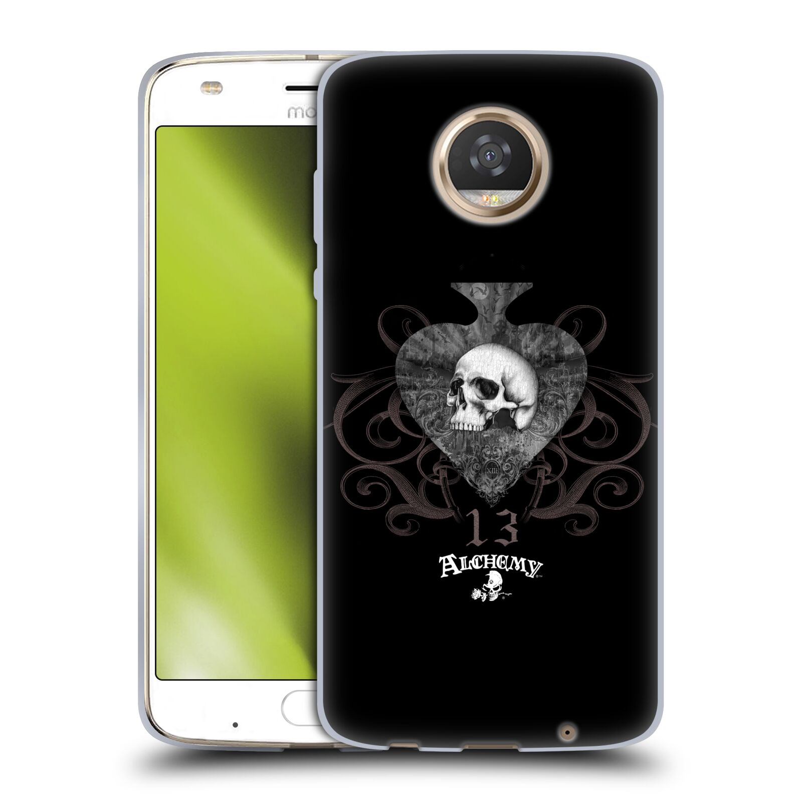 OFFICIAL ALCHEMY GOTHIC SKULL AND CARDS SOFT GEL CASE FOR MOTOROLA PHONES - Picture 10 of 13