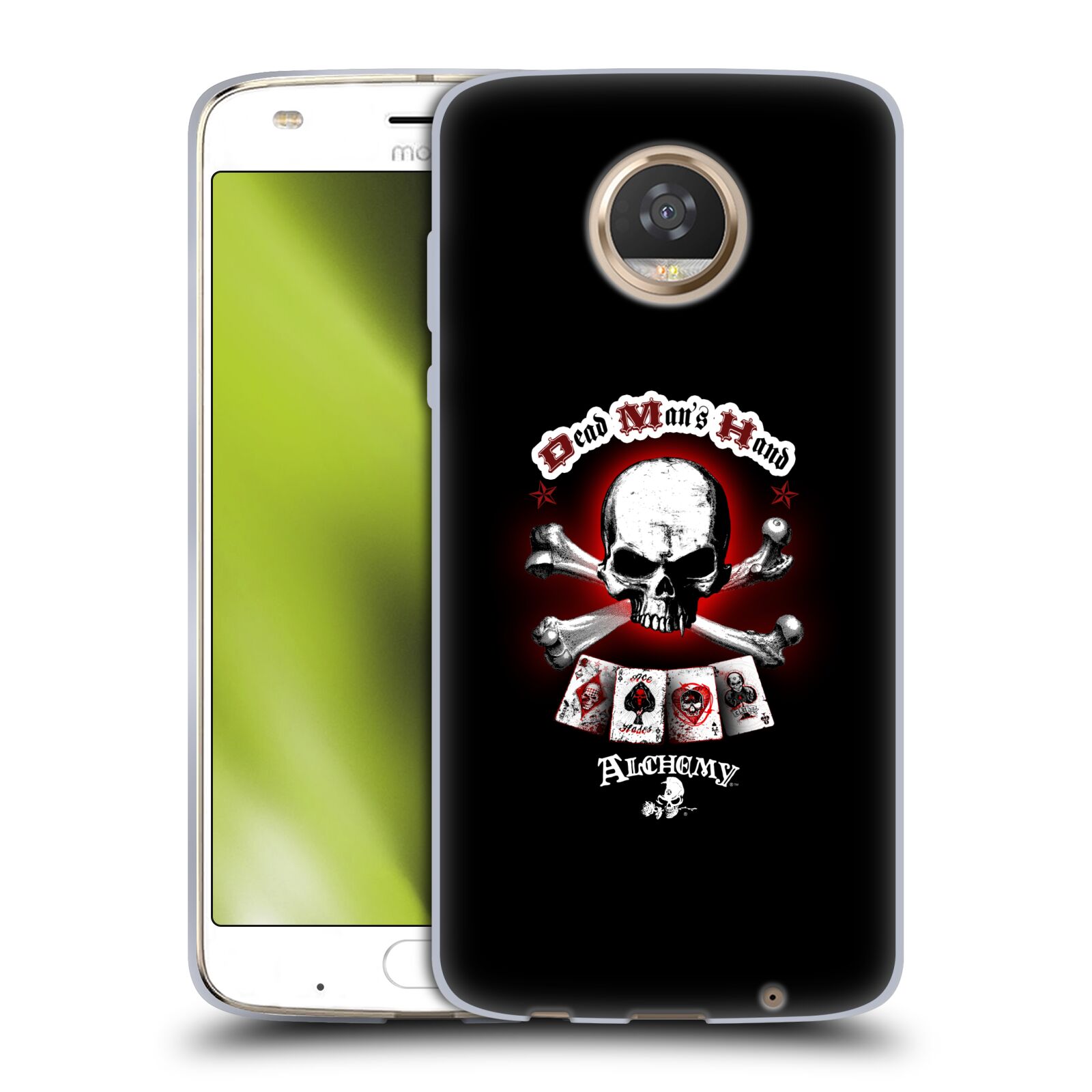 OFFICIAL ALCHEMY GOTHIC SKULL AND CARDS SOFT GEL CASE FOR MOTOROLA PHONES - Picture 9 of 13