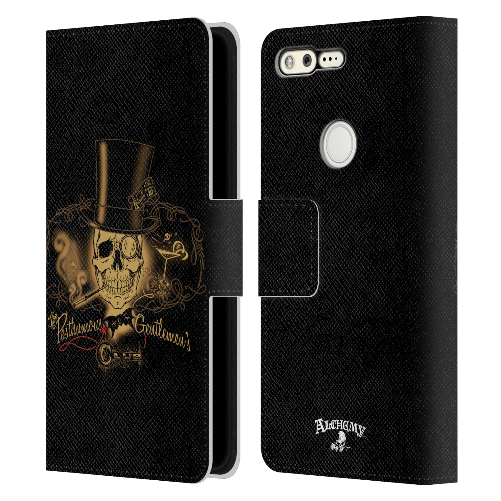 OFFICIAL ALCHEMY GOTHIC SKULL LEATHER BOOK WALLET CASE COVER FOR GOOGLE PHONES - Picture 16 of 21