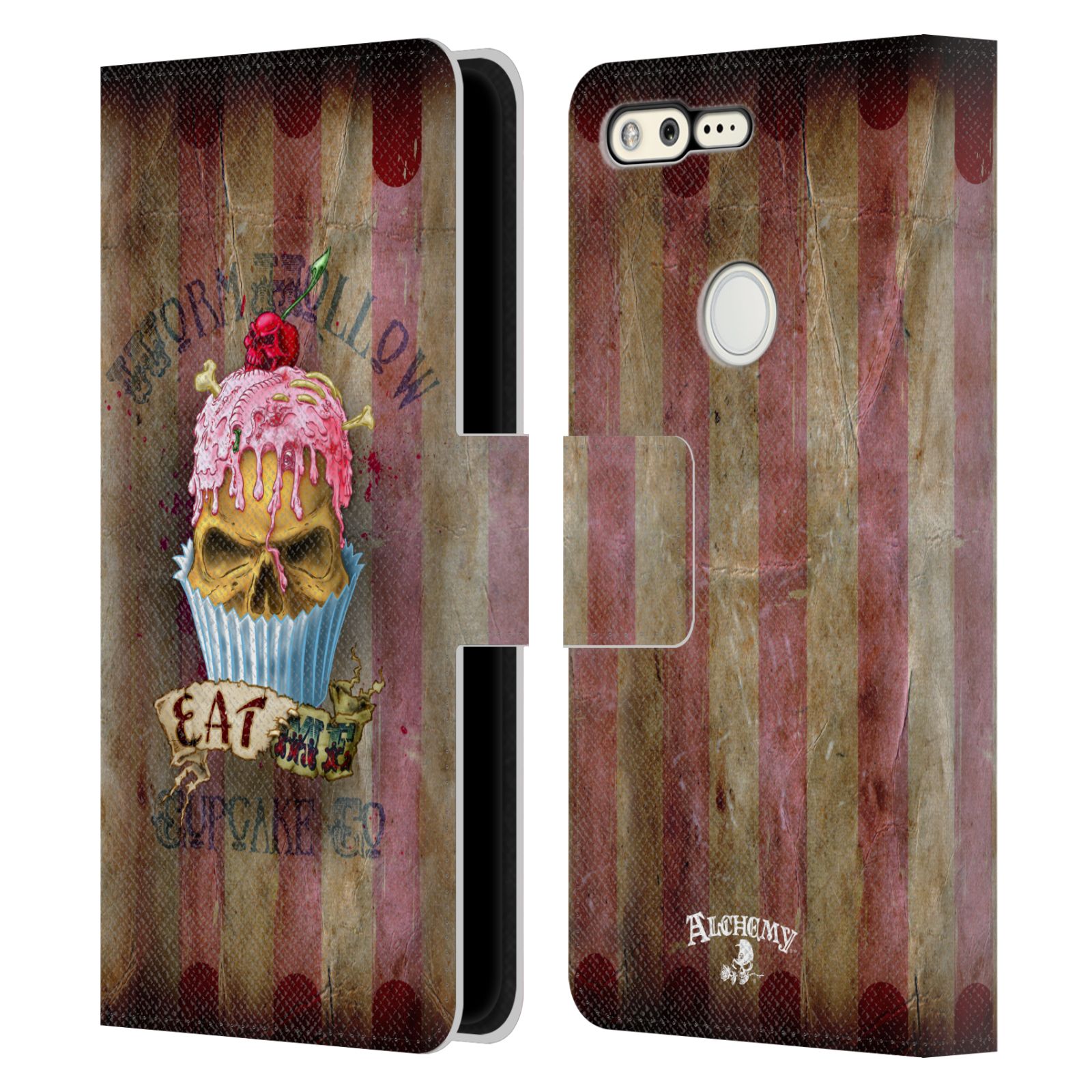 OFFICIAL ALCHEMY GOTHIC SKULL LEATHER BOOK WALLET CASE COVER FOR GOOGLE PHONES - Picture 15 of 21