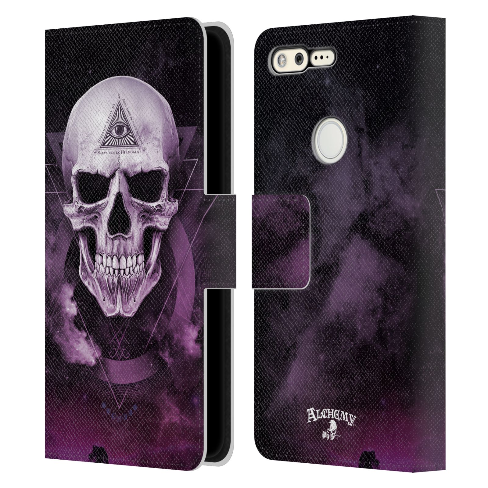 OFFICIAL ALCHEMY GOTHIC SKULL LEATHER BOOK WALLET CASE COVER FOR GOOGLE PHONES - Picture 20 of 21