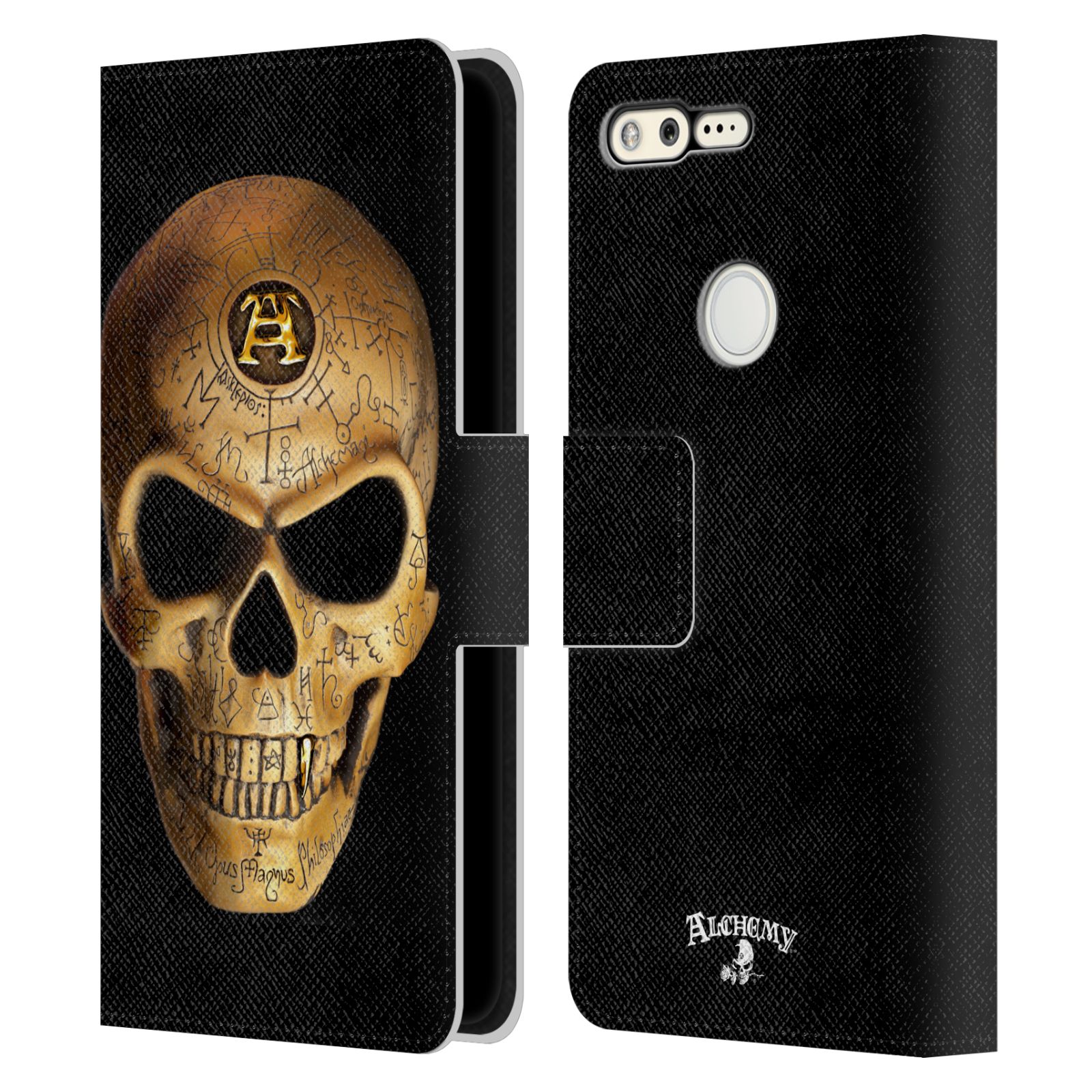 OFFICIAL ALCHEMY GOTHIC SKULL LEATHER BOOK WALLET CASE COVER FOR GOOGLE PHONES - Picture 18 of 21