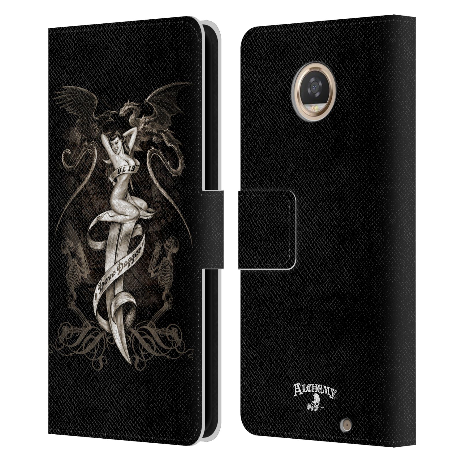 OFFICIAL ALCHEMY GOTHIC WOMAN LEATHER BOOK WALLET CASE COVER FOR MOTOROLA PHONES - Picture 13 of 21