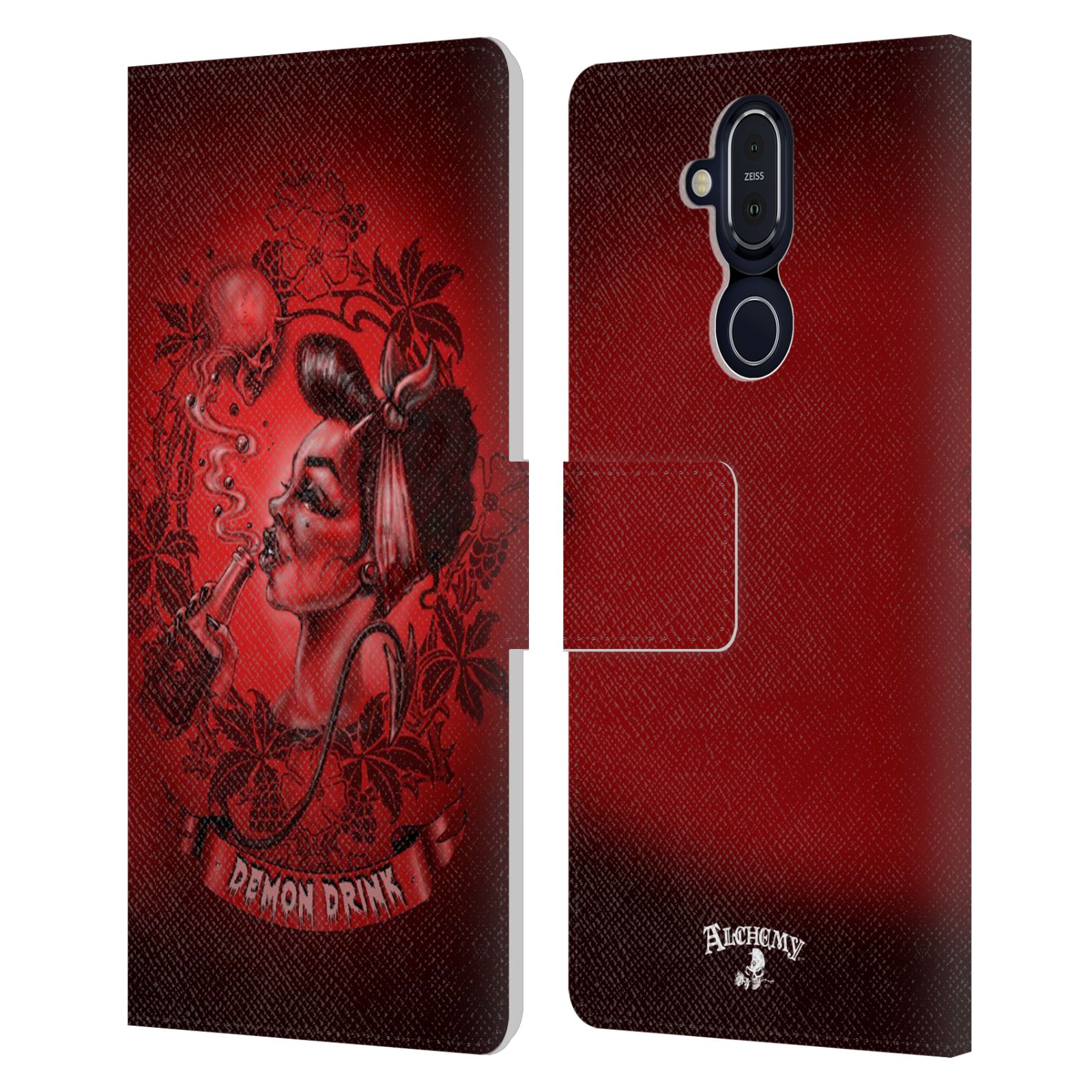 OFFICIAL ALCHEMY GOTHIC WOMAN LEATHER BOOK WALLET CASE COVER FOR NOKIA PHONES - Picture 8 of 21