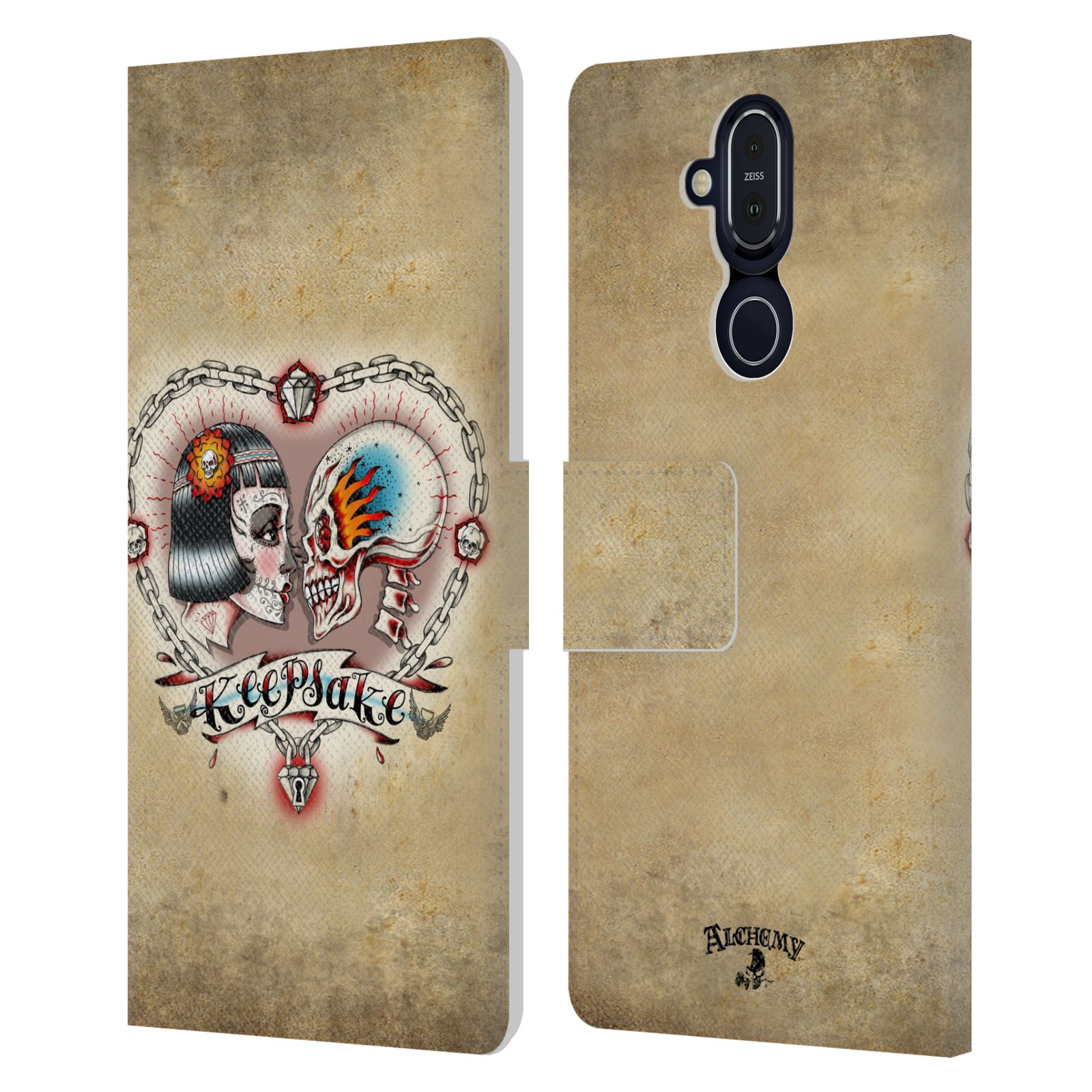 OFFICIAL ALCHEMY GOTHIC WOMAN LEATHER BOOK WALLET CASE COVER FOR NOKIA PHONES - Picture 11 of 21