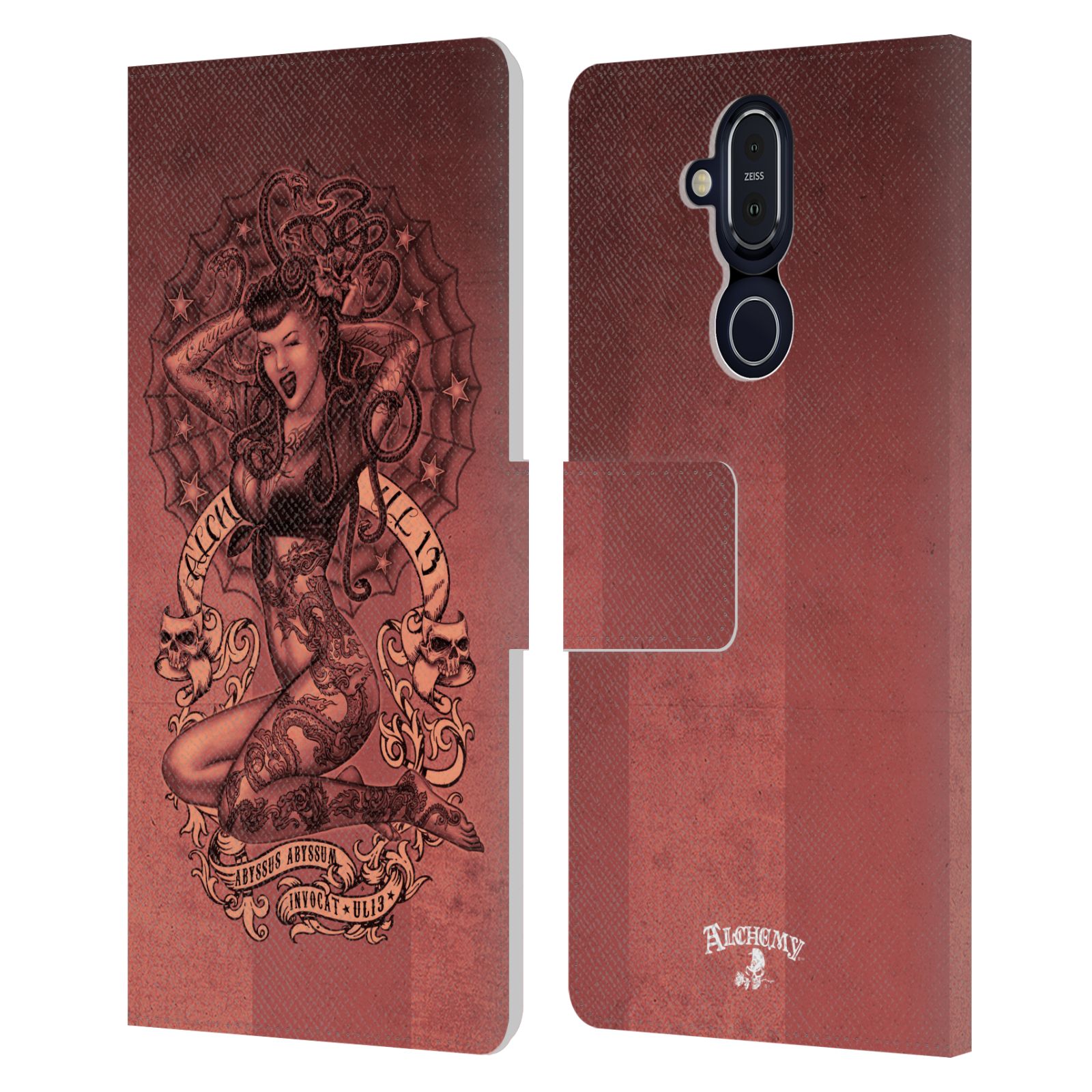 OFFICIAL ALCHEMY GOTHIC WOMAN LEATHER BOOK WALLET CASE COVER FOR NOKIA PHONES - Picture 10 of 21