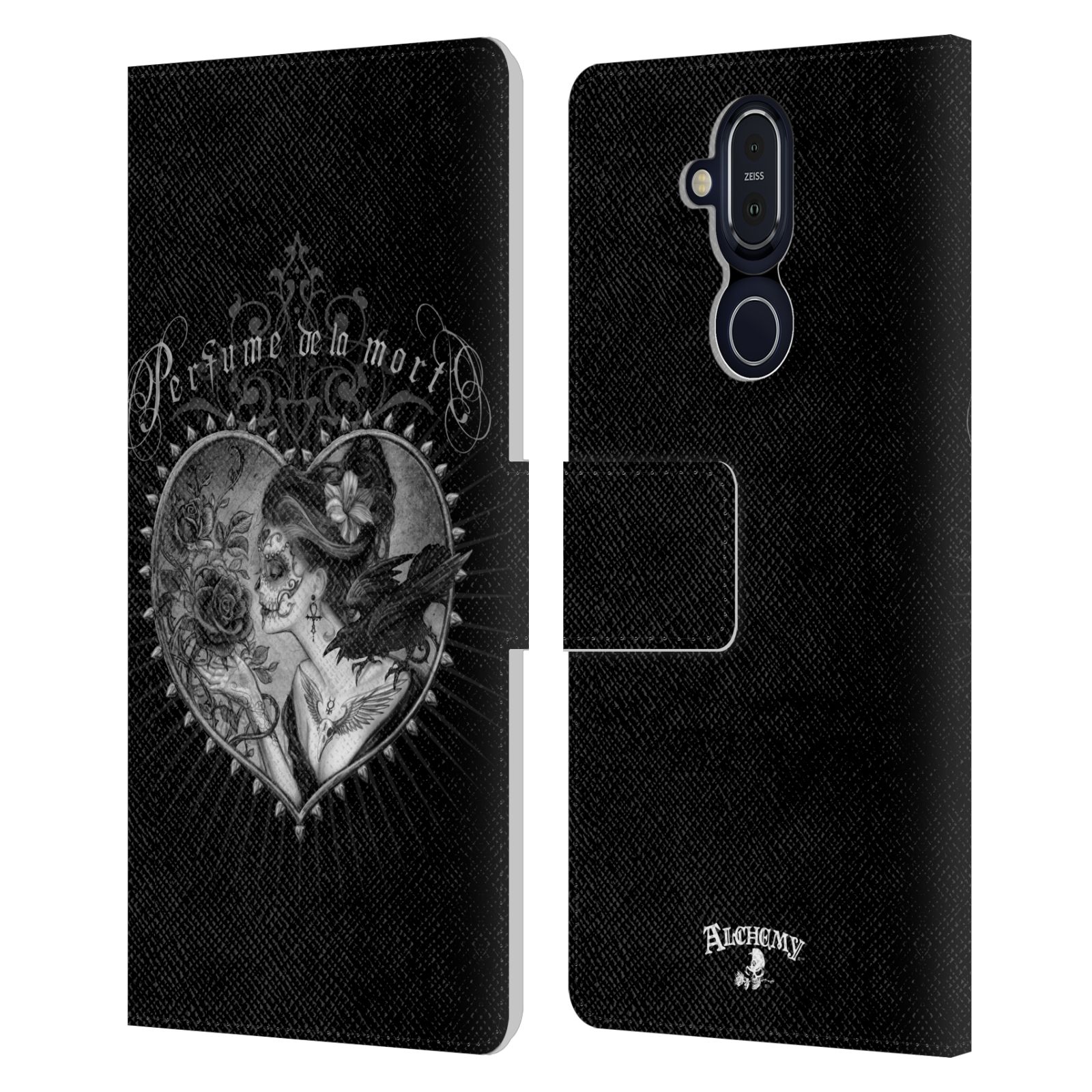 OFFICIAL ALCHEMY GOTHIC WOMAN LEATHER BOOK WALLET CASE COVER FOR NOKIA PHONES - Picture 16 of 21