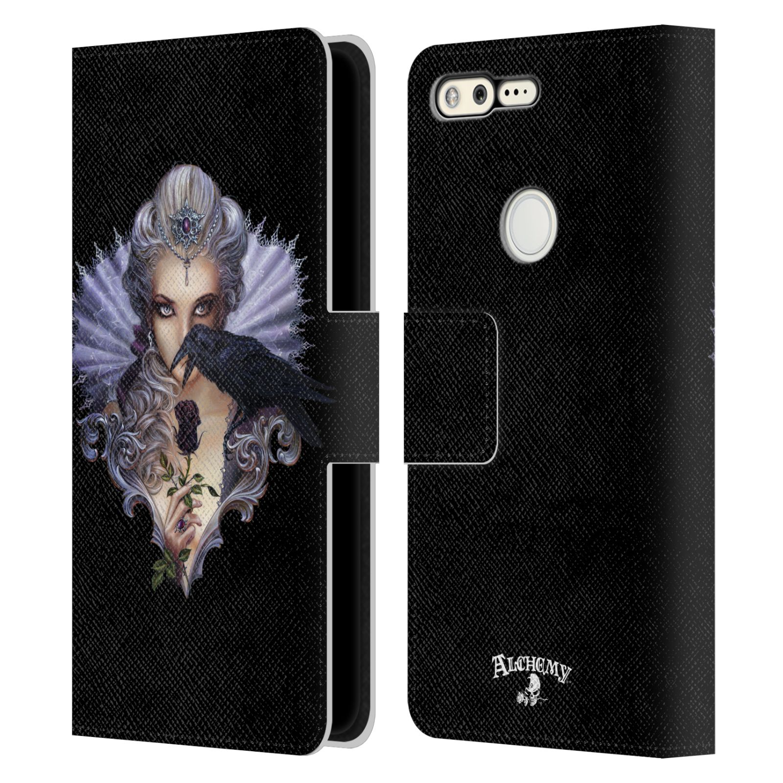 OFFICIAL ALCHEMY GOTHIC WOMAN LEATHER BOOK WALLET CASE COVER FOR GOOGLE PHONES - Picture 17 of 21