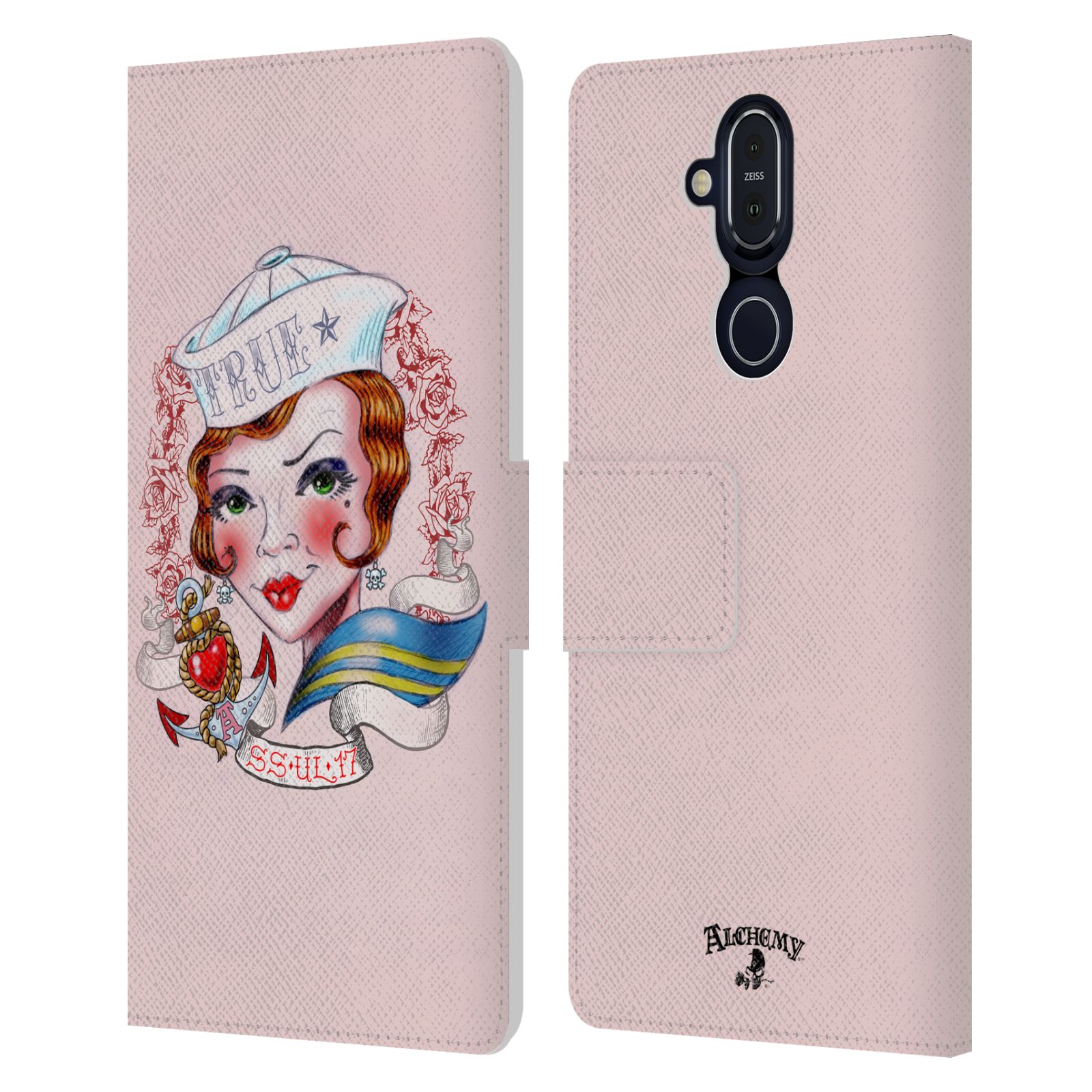 OFFICIAL ALCHEMY GOTHIC WOMAN LEATHER BOOK WALLET CASE COVER FOR NOKIA PHONES - Picture 18 of 21