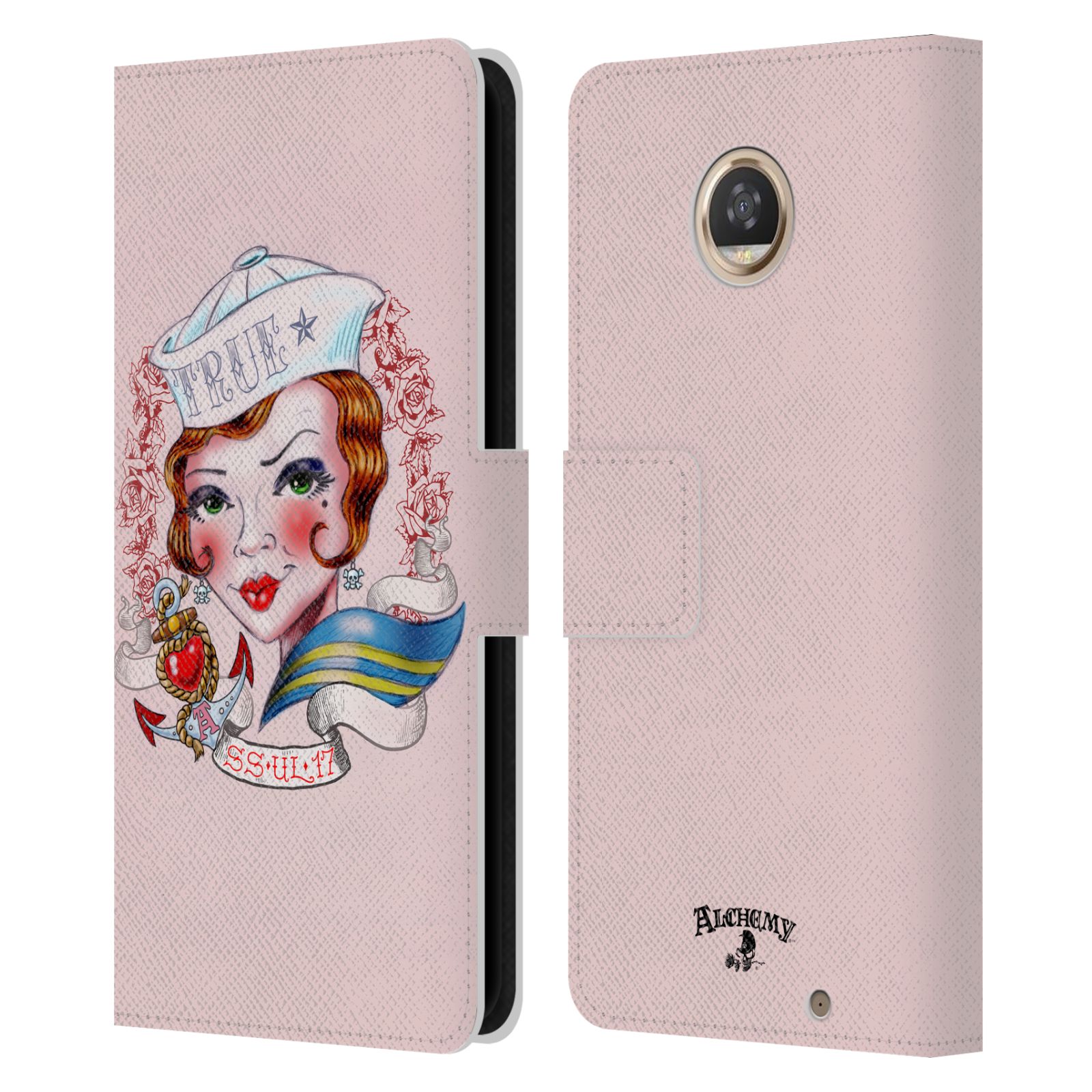 OFFICIAL ALCHEMY GOTHIC WOMAN LEATHER BOOK WALLET CASE COVER FOR MOTOROLA PHONES - Picture 18 of 21