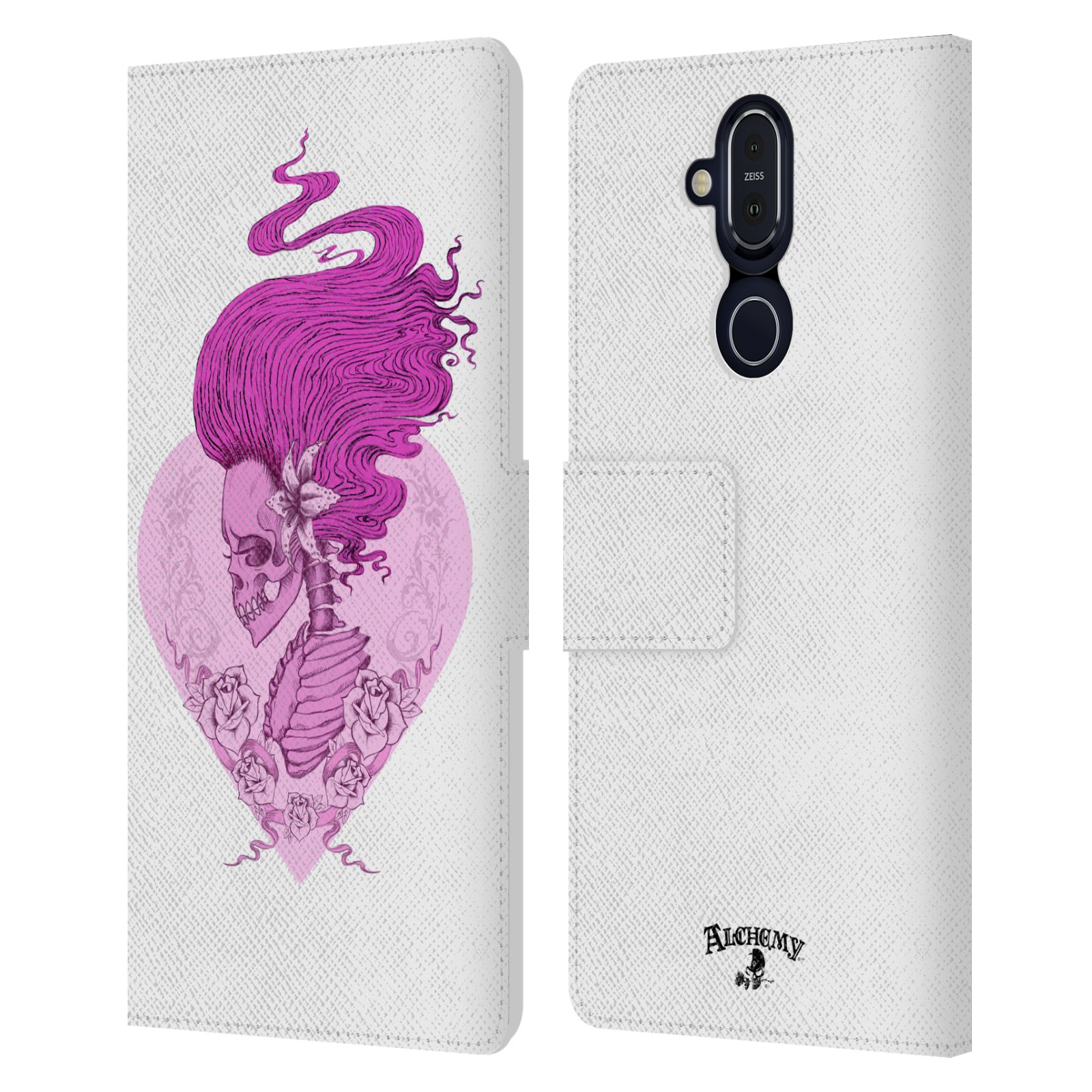 OFFICIAL ALCHEMY GOTHIC WOMAN LEATHER BOOK WALLET CASE COVER FOR NOKIA PHONES - Picture 19 of 21