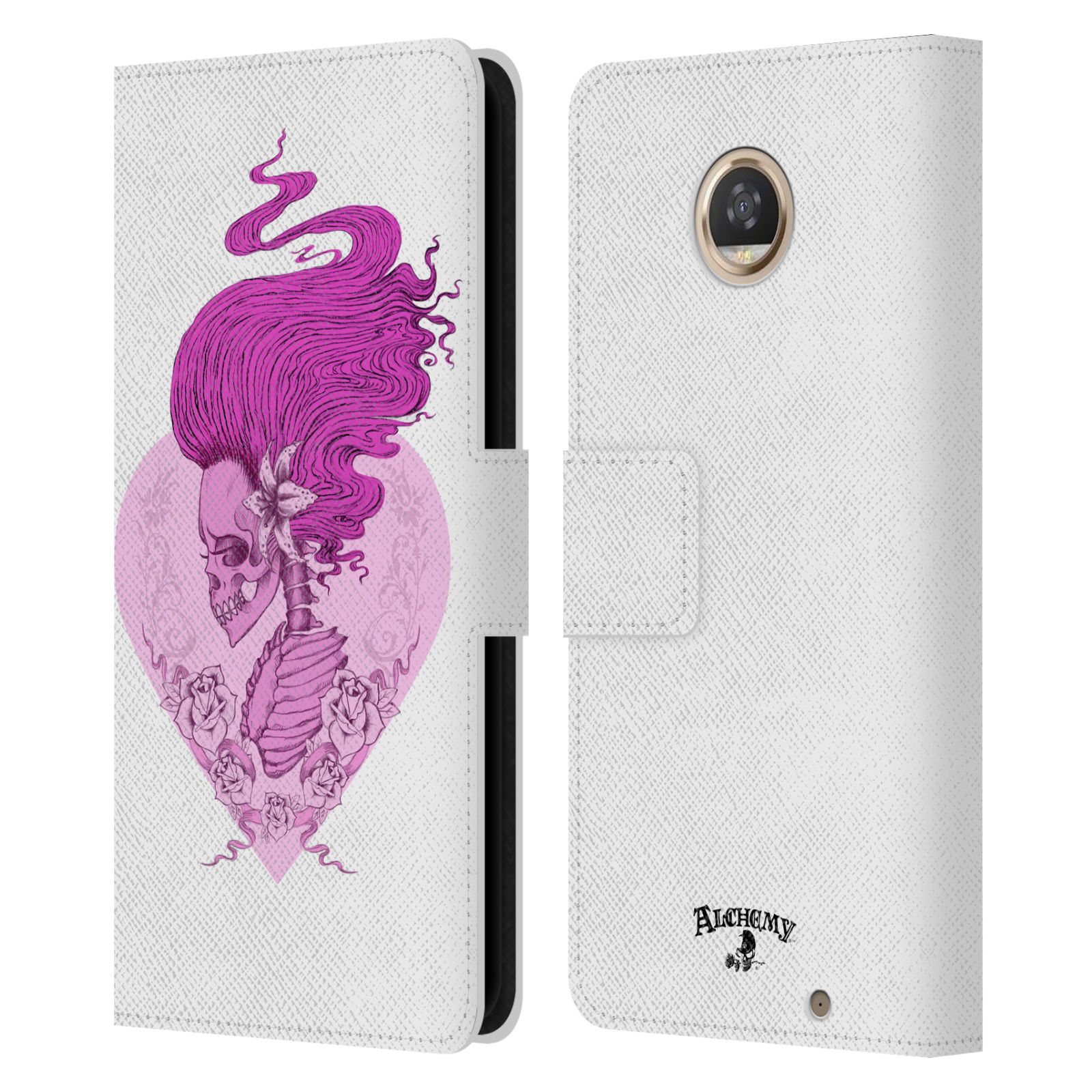OFFICIAL ALCHEMY GOTHIC WOMAN LEATHER BOOK WALLET CASE COVER FOR MOTOROLA PHONES - Picture 19 of 21