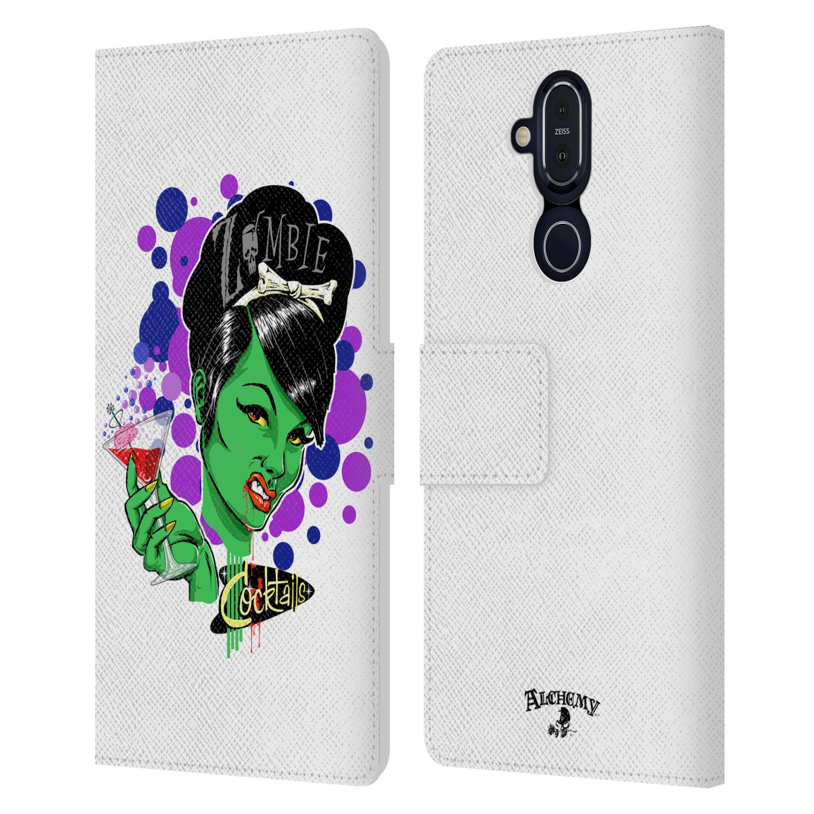 OFFICIAL ALCHEMY GOTHIC WOMAN LEATHER BOOK WALLET CASE COVER FOR NOKIA PHONES - Picture 21 of 21