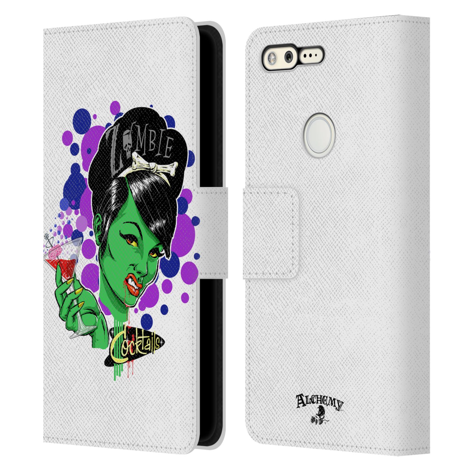 OFFICIAL ALCHEMY GOTHIC WOMAN LEATHER BOOK WALLET CASE COVER FOR GOOGLE PHONES - Picture 21 of 21