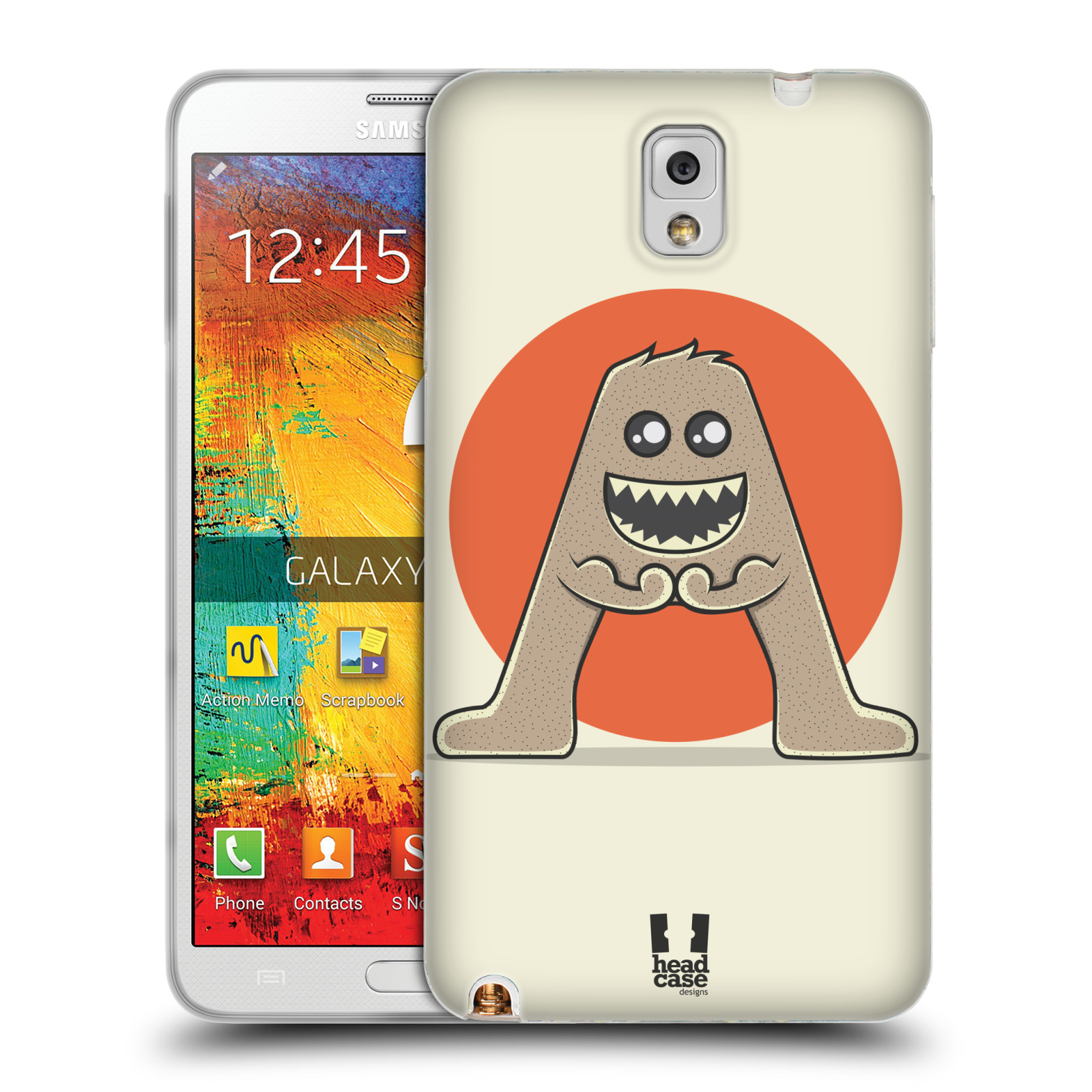 COQUE HEAD CASE DESIGNS ALPHABET MONSTER 2024 SOFT GEL POUR TÉLÉPHONES PORTABLES SAMSUNG 2