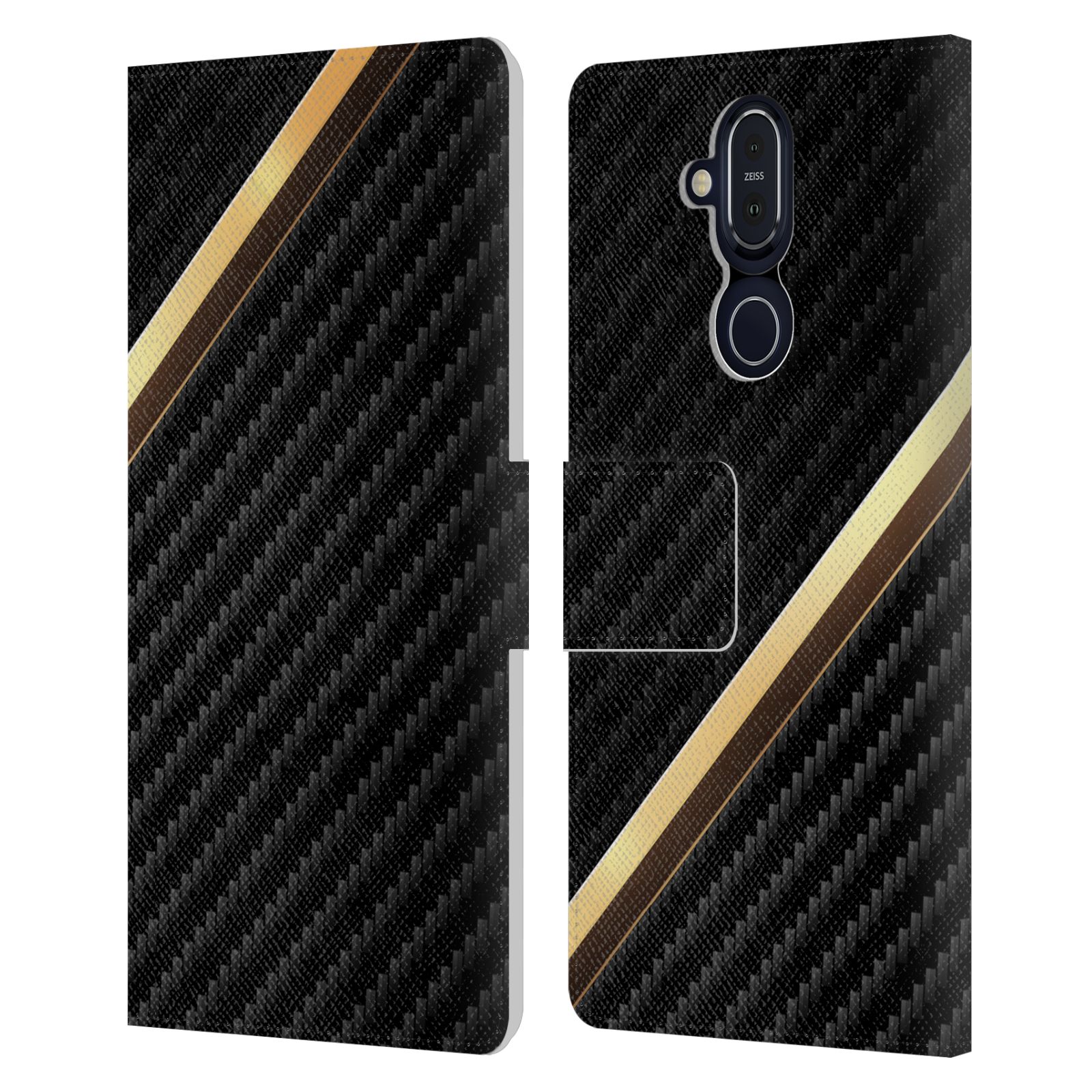 OFFICIAL ALYN SPILLER CARBON FIBER LEATHER BOOK CASE FOR MICROSOFT NOKIA PHONES - Picture 7 of 11