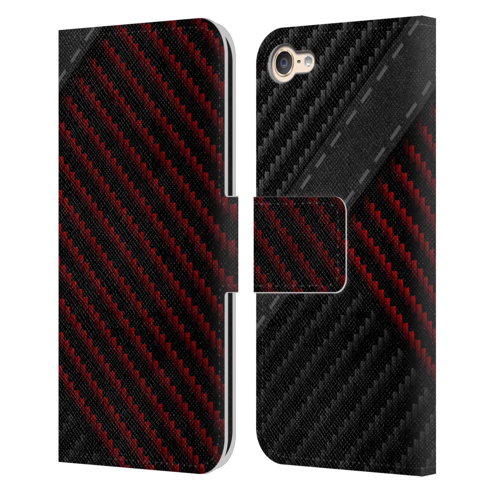 OFFICIAL ALYN SPILLER CARBON FIBER LEATHER BOOK CASE FOR APPLE iPOD TOUCH MP3 - Picture 7 of 7