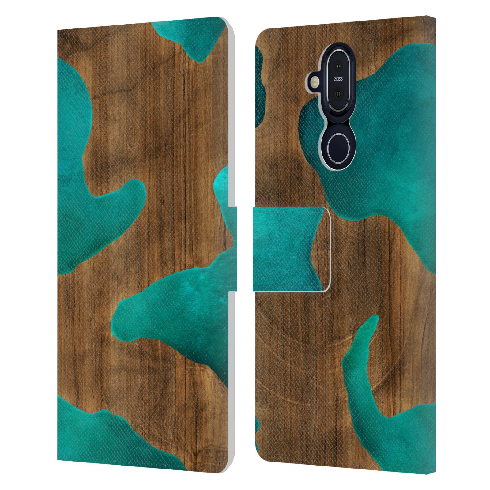 OFFICIAL ALYN SPILLER WOOD & RESIN LEATHER BOOK CASE FOR MICROSOFT NOKIA PHONES - Picture 7 of 10
