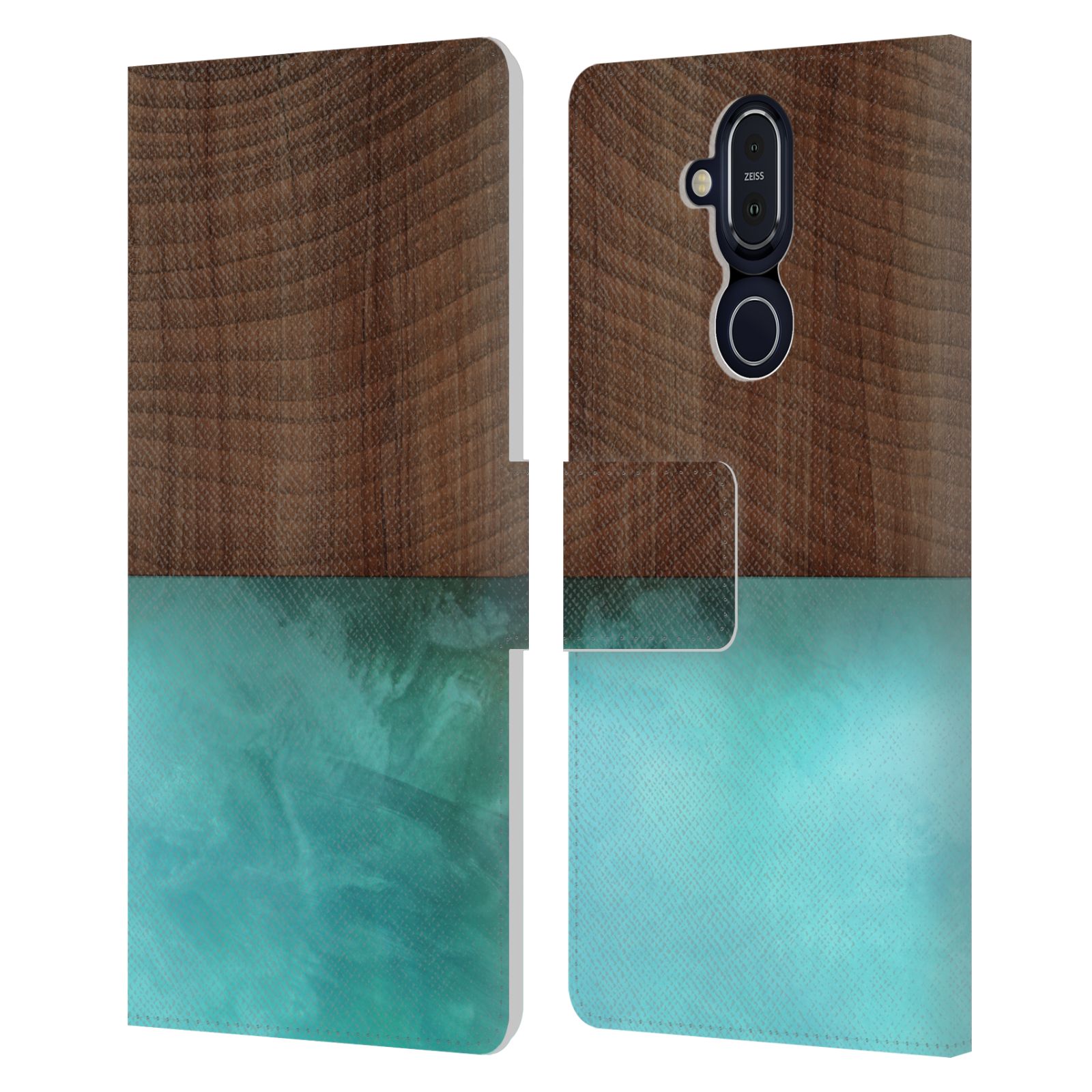 OFFICIAL ALYN SPILLER WOOD & RESIN LEATHER BOOK CASE FOR MICROSOFT NOKIA PHONES - Picture 8 of 10