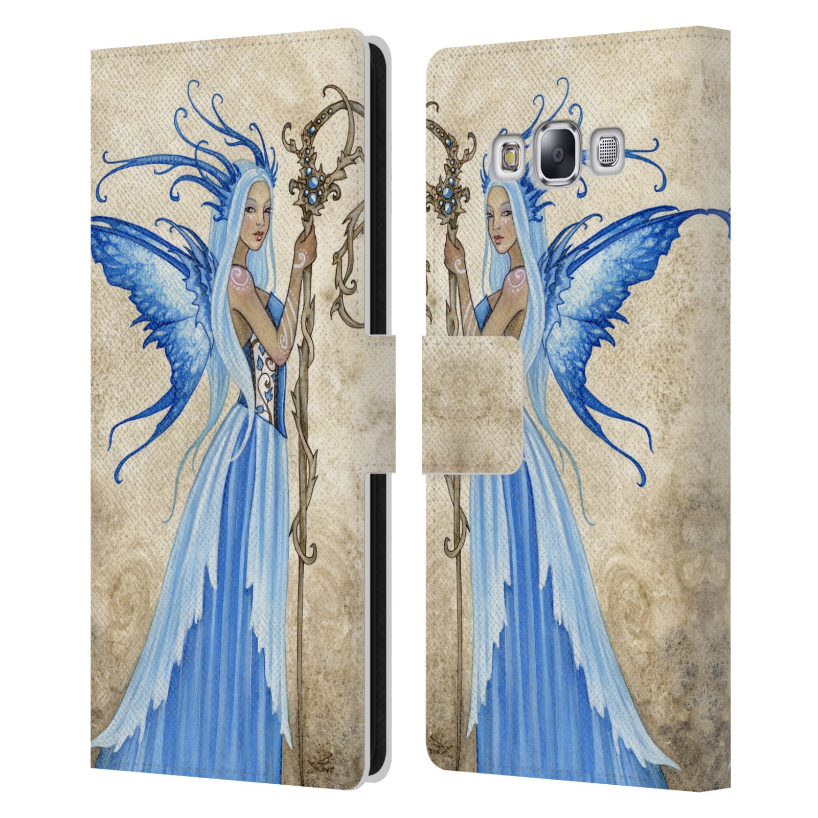 OFFICIAL AMY BROWN ELEMENTAL FAIRIES LEATHER BOOK CASE FOR SAMSUNG PHONES 3 - Picture 7 of 7