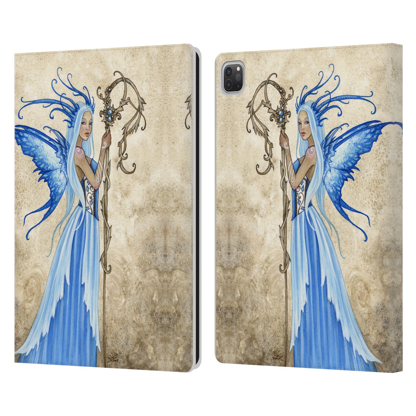 OFFICIAL AMY BROWN ELEMENTAL FAIRIES LEATHER BOOK CASE FOR APPLE iPAD - Picture 7 of 20