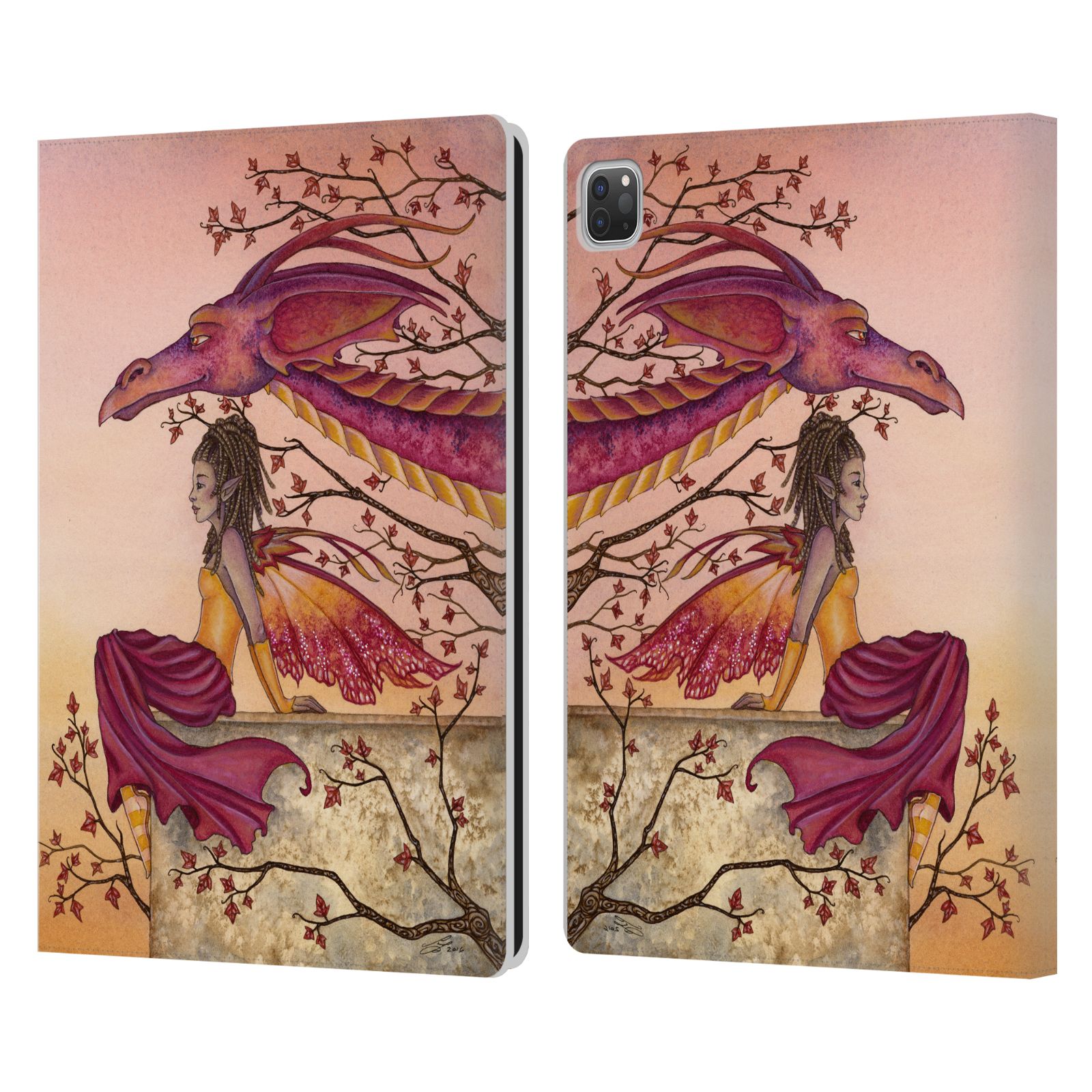 OFFICIAL AMY BROWN ELEMENTAL FAIRIES LEATHER BOOK CASE FOR APPLE iPAD - Picture 9 of 20