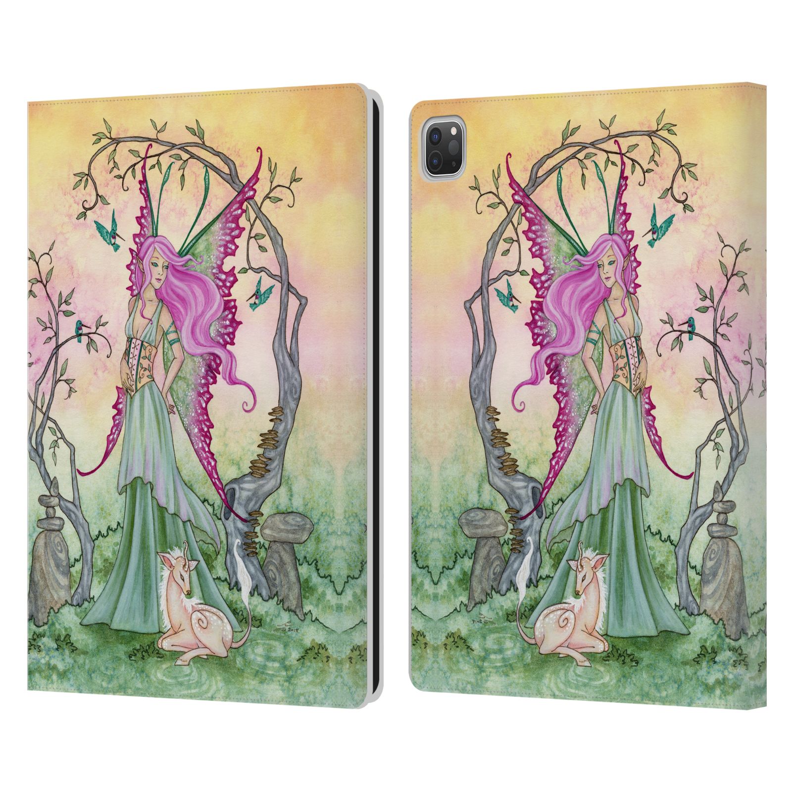 OFFICIAL AMY BROWN ELEMENTAL FAIRIES LEATHER BOOK CASE FOR APPLE iPAD - Picture 10 of 20