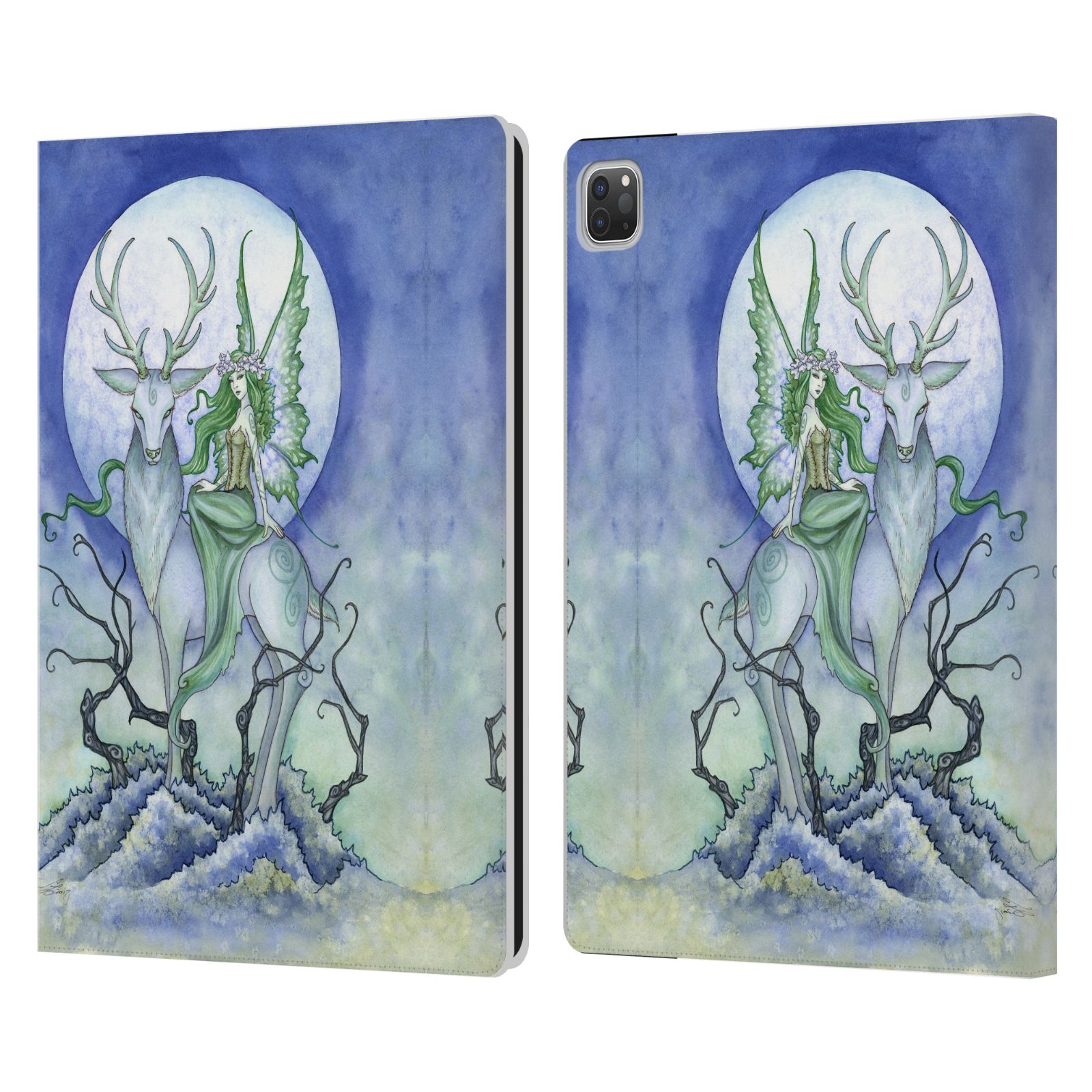 OFFICIAL AMY BROWN ELEMENTAL FAIRIES LEATHER BOOK CASE FOR APPLE iPAD - Picture 11 of 20