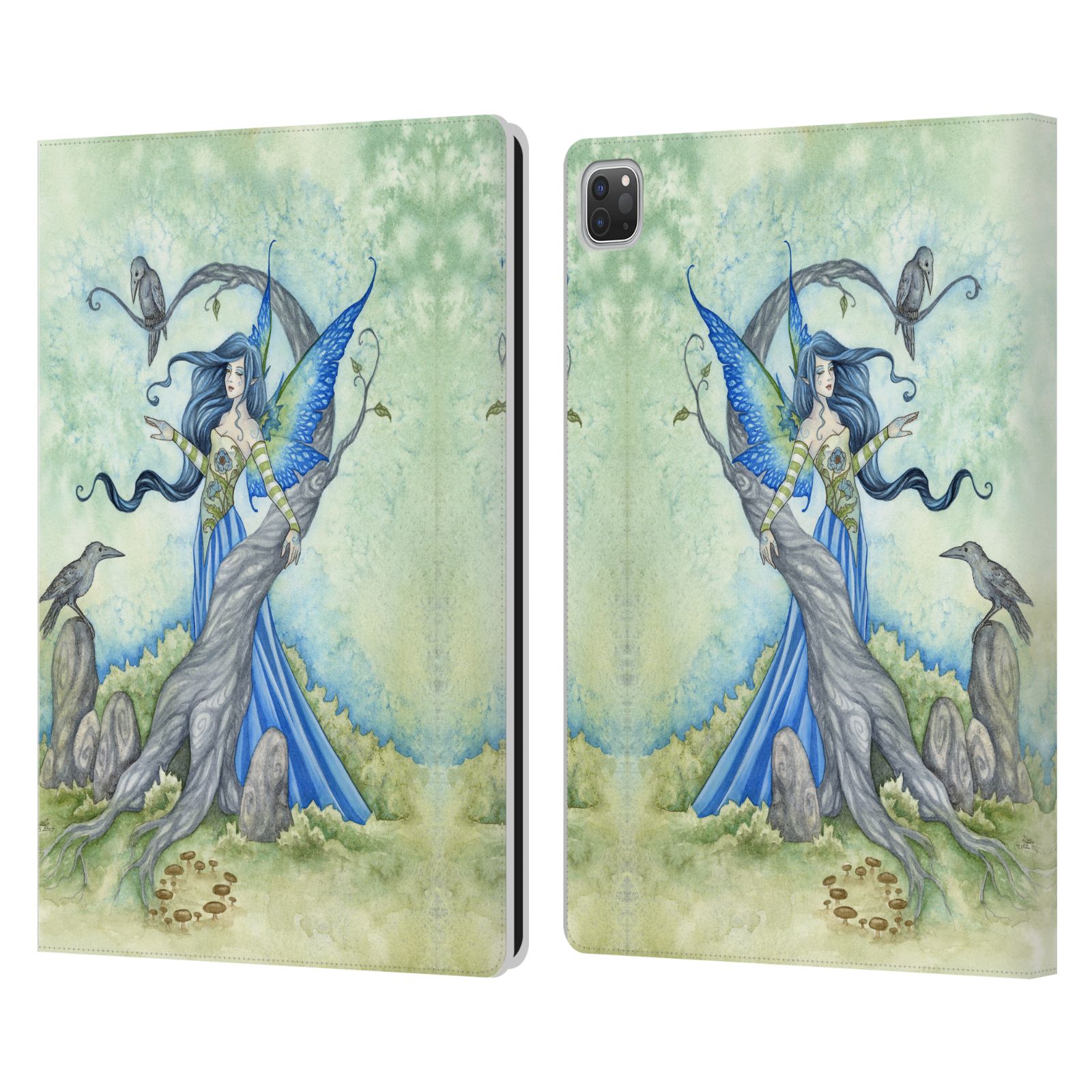 OFFICIAL AMY BROWN ELEMENTAL FAIRIES LEATHER BOOK CASE FOR APPLE iPAD - Picture 13 of 20